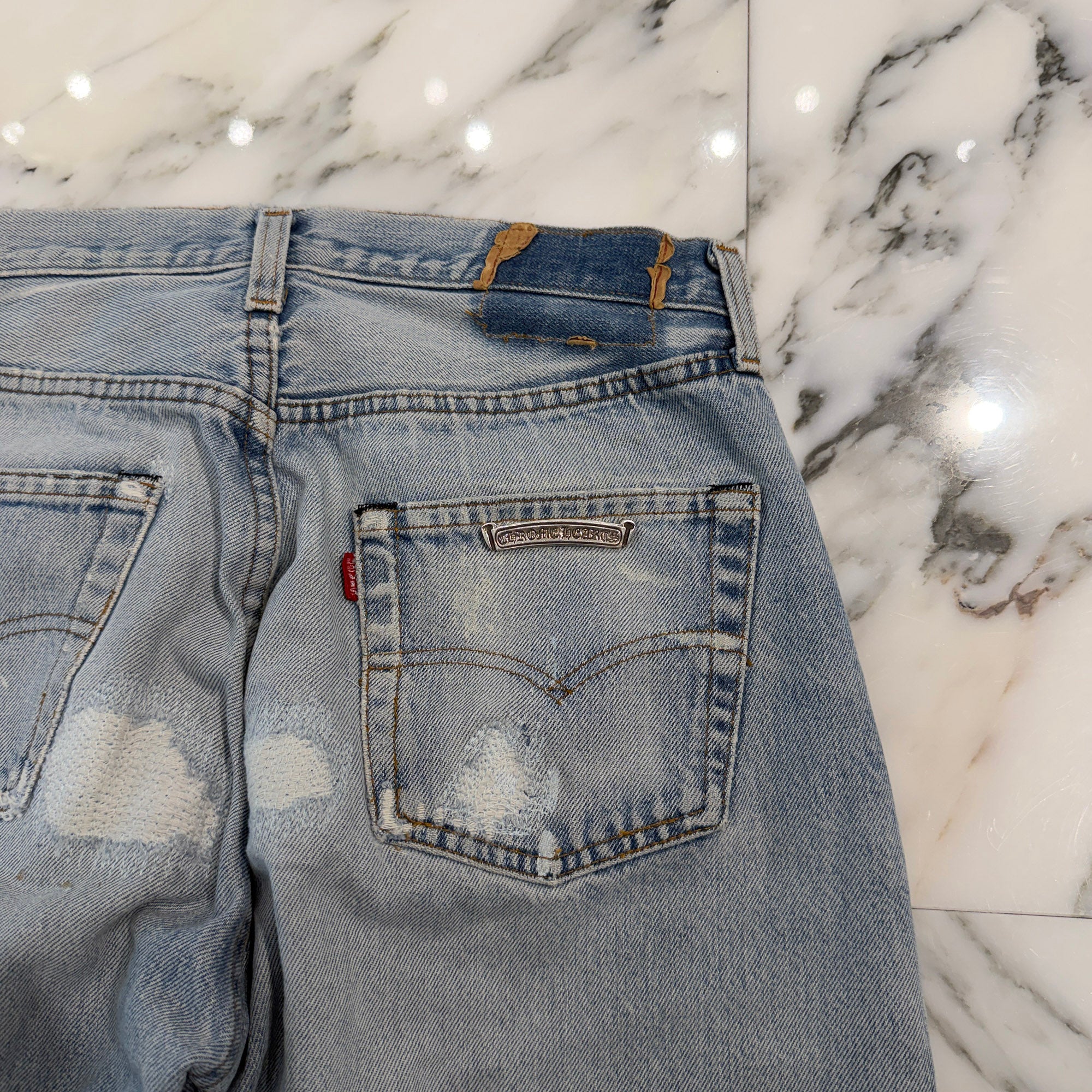 CHROME HEARTS × Levi's VNTG Cross Ball Button Denim Pants Size 31 クロムハーツ × リーバイス ヴィンテージ クロスボールボタン デニムパンツ サイズ31