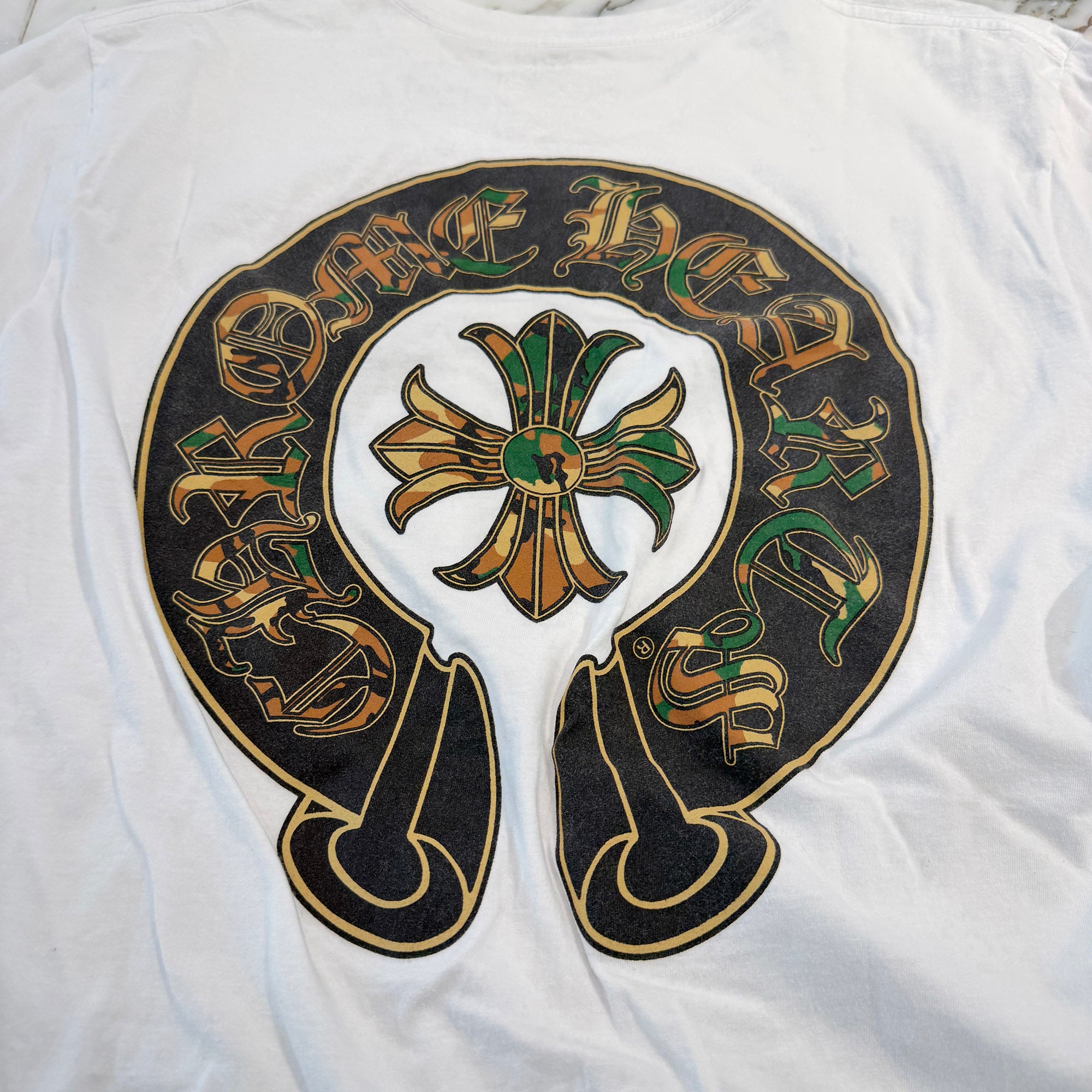 CHROME HEARTS Camo Horseshoe Print Tee Size L クロムハーツ カモ ホースシュープリント Tシャツ サイズL