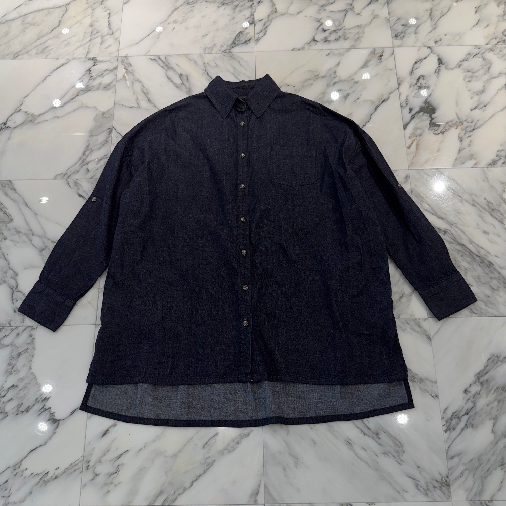 CHROME HEARTS Y NOT Mahal Kita Denim Shirt Size M クロムハーツ ワイノット マハルキタ デニムシャツ サイズM