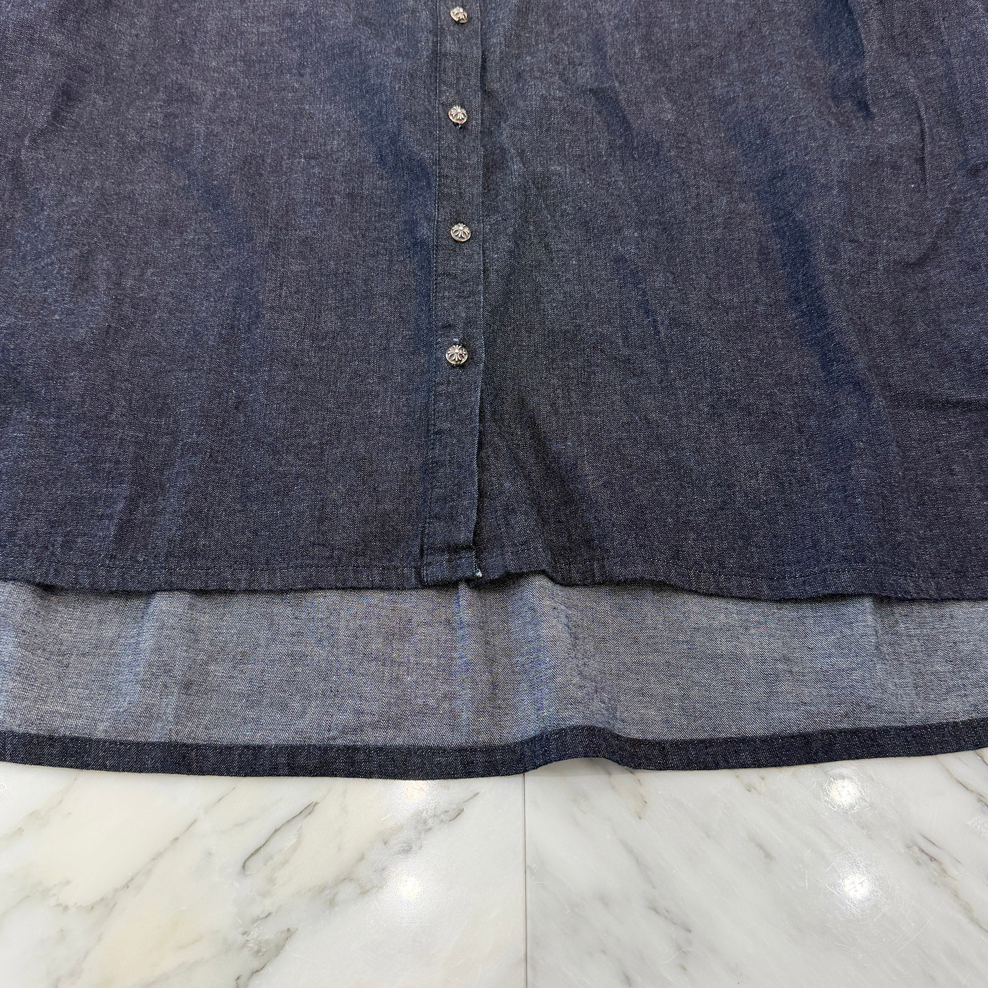 CHROME HEARTS Y NOT Mahal Kita Denim Shirt Size M クロムハーツ ワイノット マハルキタ デニムシャツ サイズM