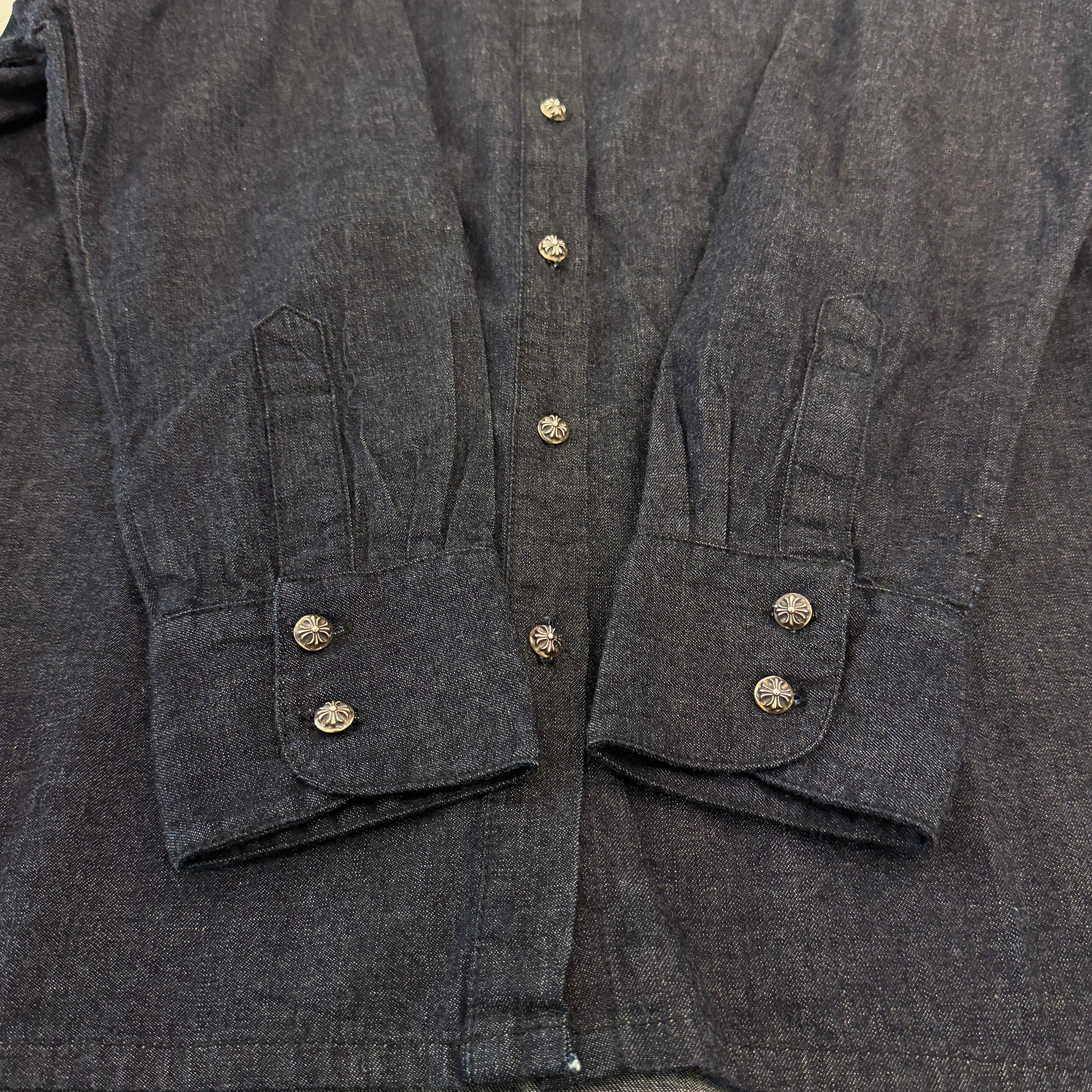CHROME HEARTS Y NOT Mahal Kita Denim Shirt Size M クロムハーツ ワイノット マハルキタ デニムシャツ サイズM