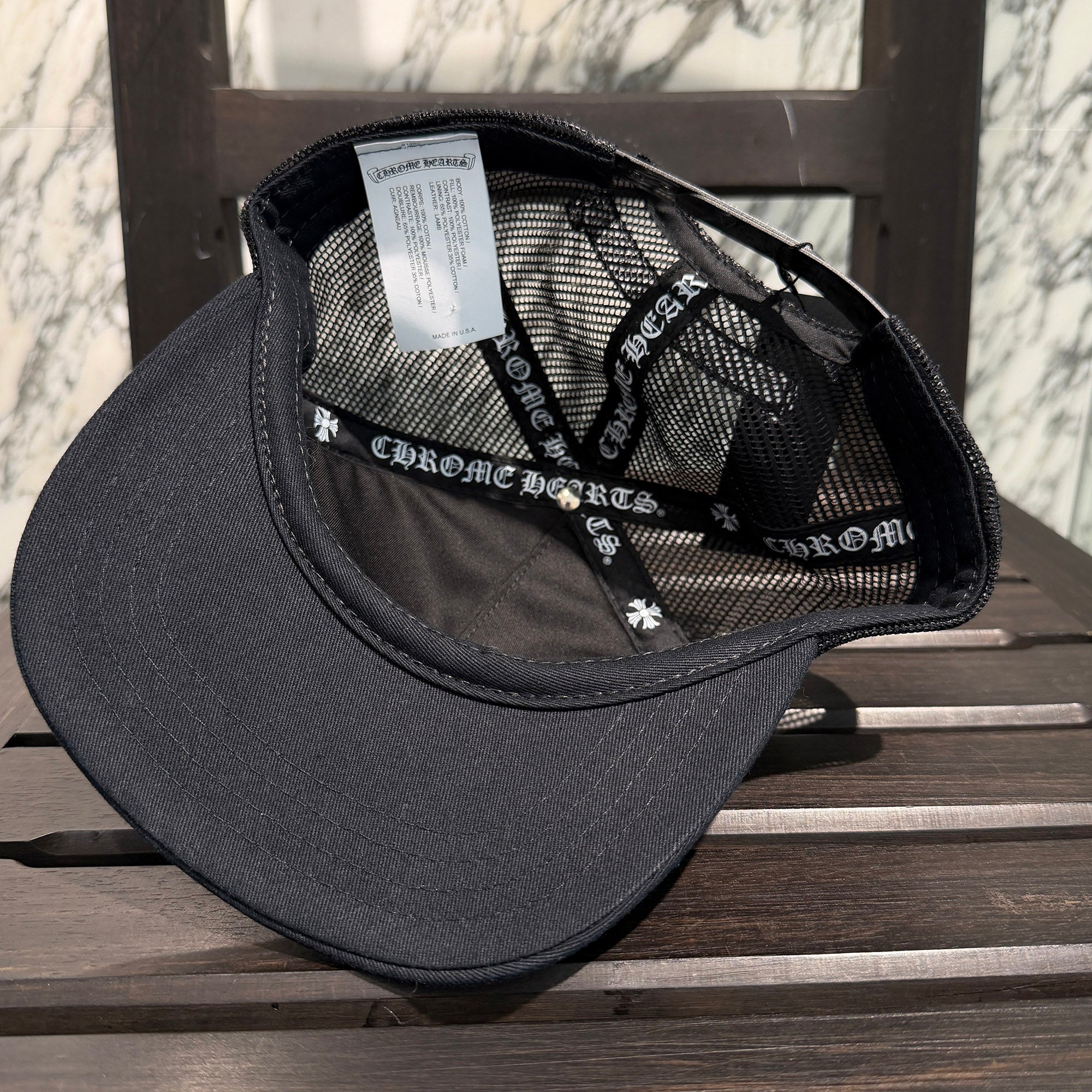 CHROME HEARTS Triple Cross Patch Trucker Cap ONE SIZE (51-61) クロムハーツ トリプルクロスパッチ トラッカーキャップ ONE SIZE (51-61)