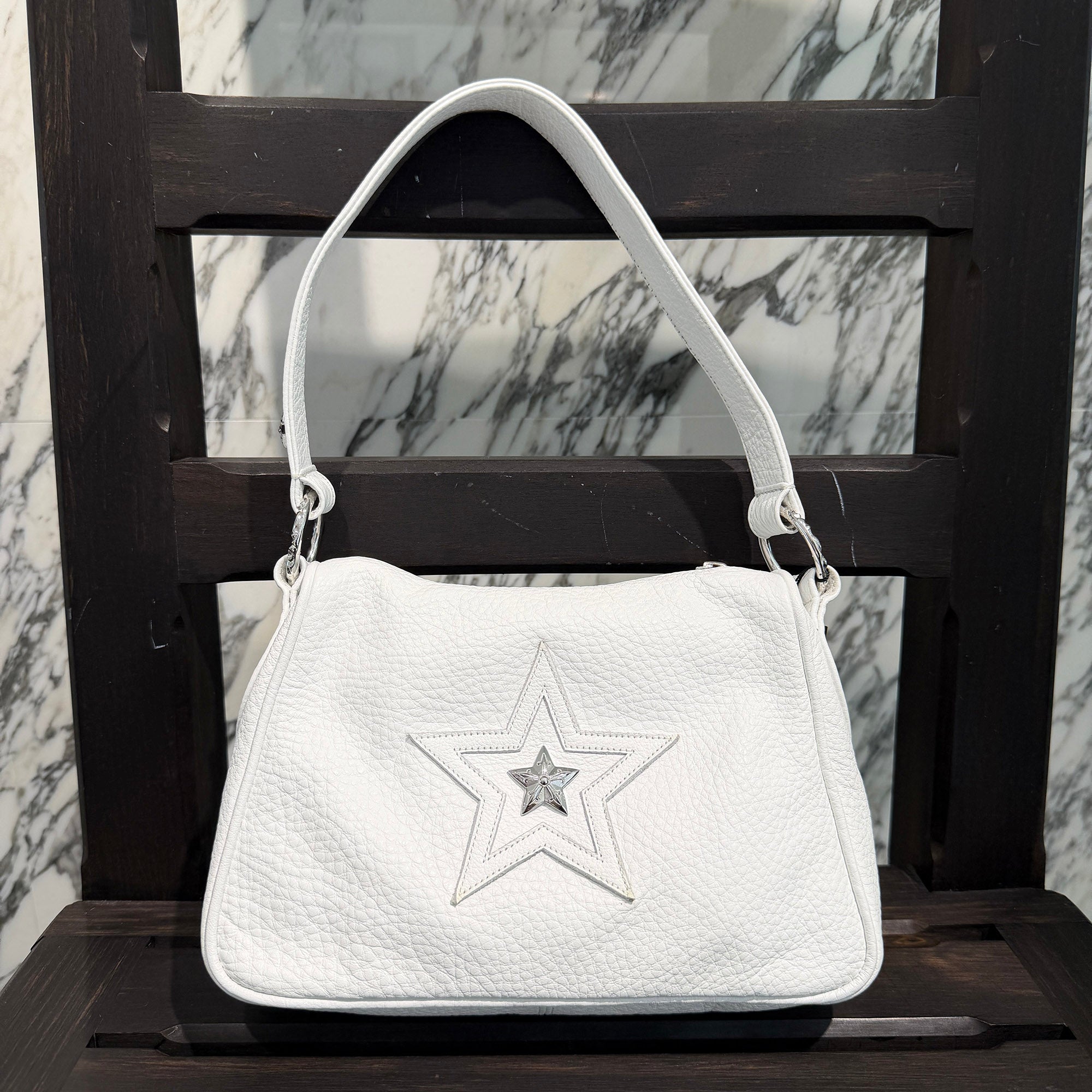CHROME HEARTS CH Star CHICKEN NUGGET Small Leather Shoulder Bag クロムハーツ CHスター チキンナゲット スモールレザー ショルダーバッグ