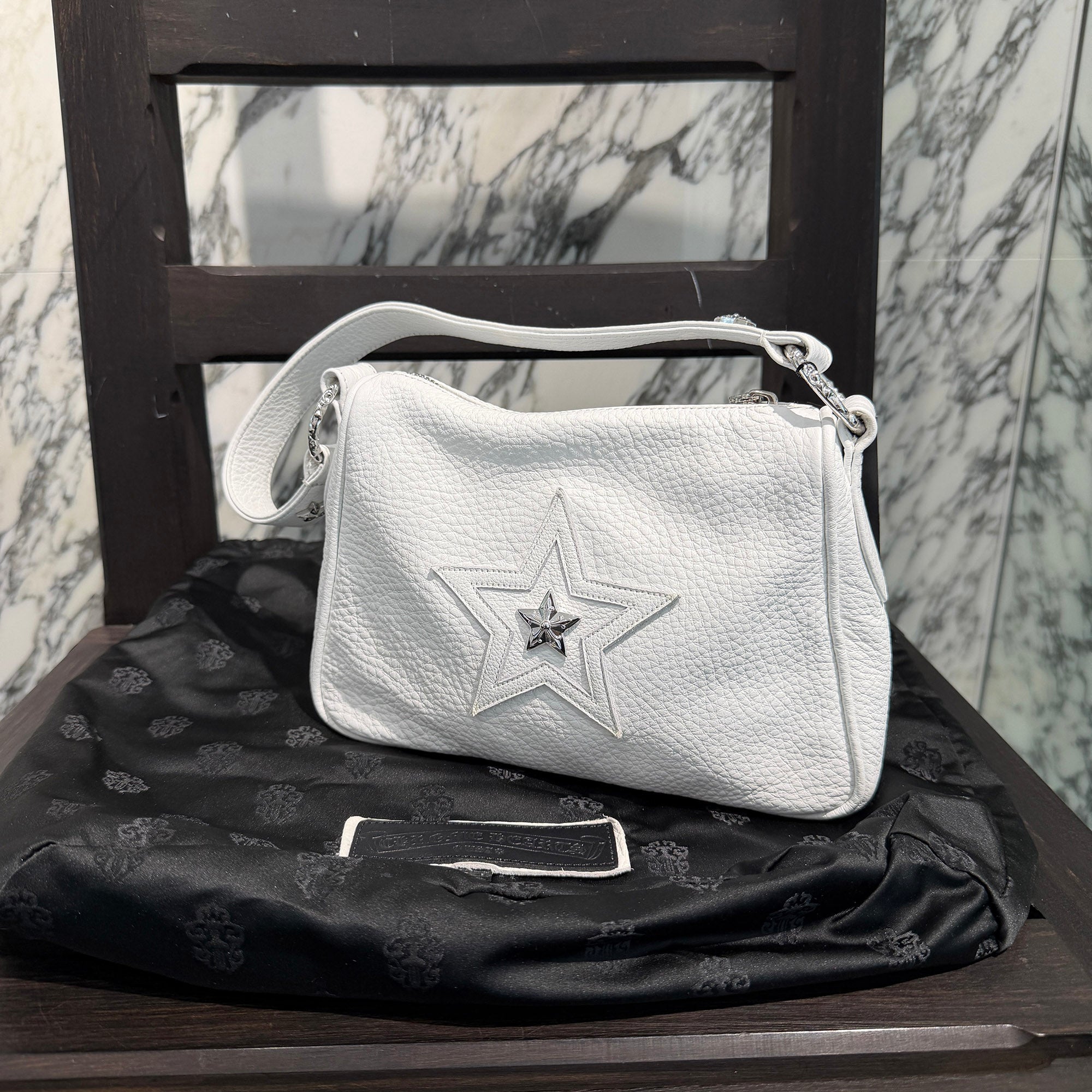 CHROME HEARTS CH Star CHICKEN NUGGET Small Leather Shoulder Bag クロムハーツ CHスター チキンナゲット スモールレザー ショルダーバッグ
