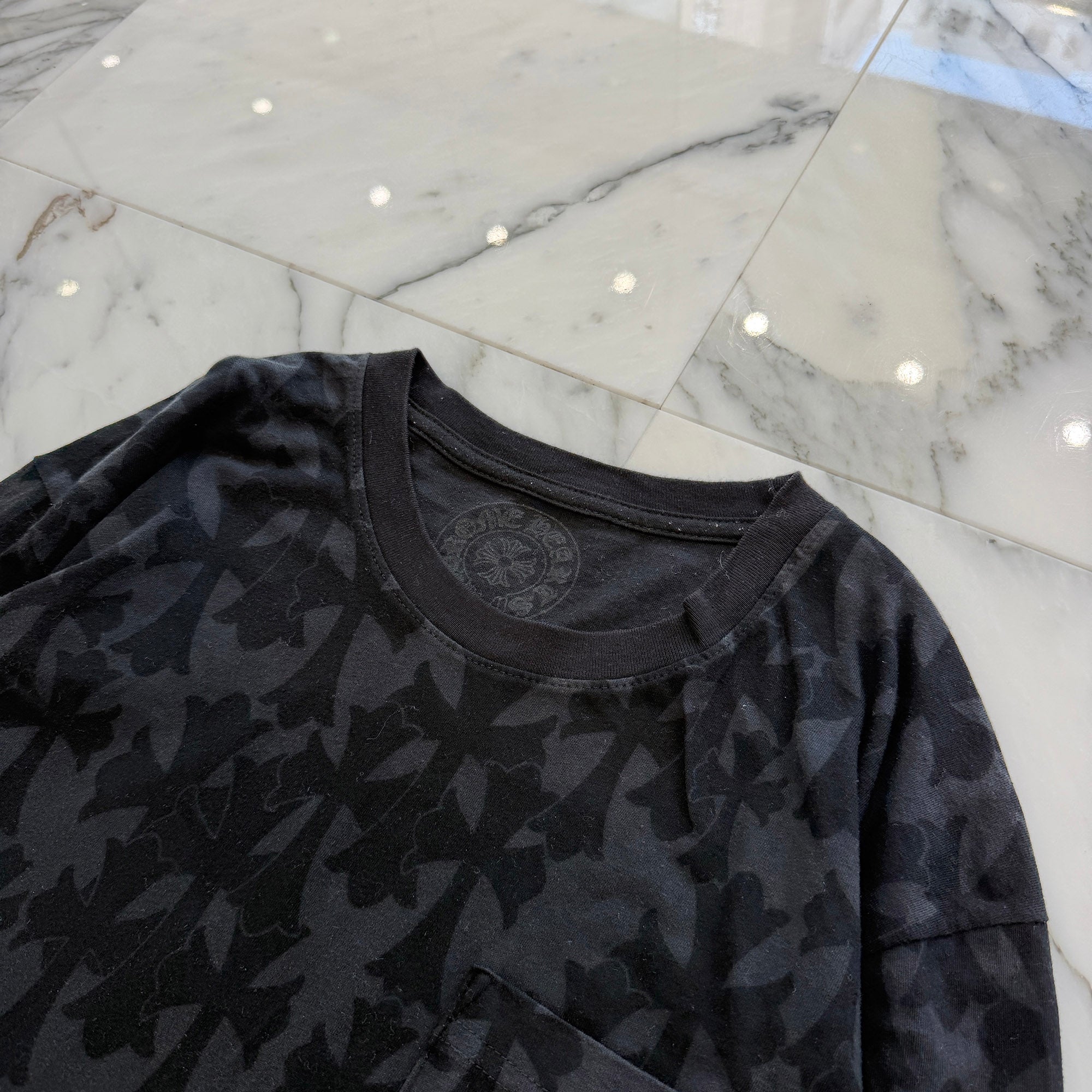 CHROME HEARTS 2024SS Graveyard Cemetery Cross Long Sleeve Tee Size M クロムハーツ グレイブヤード セメタリークロス ロングスリーブTシャツ サイズM