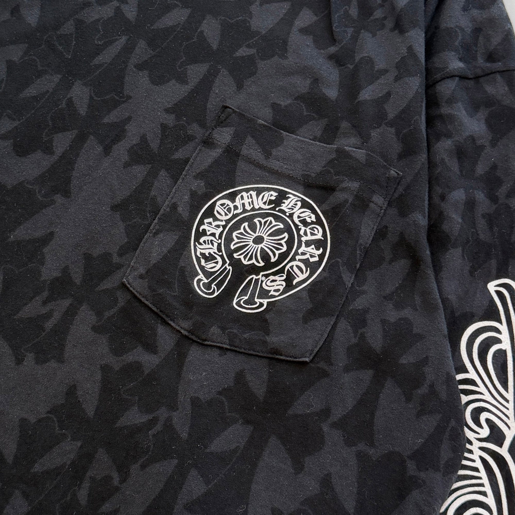 CHROME HEARTS 2024SS Graveyard Cemetery Cross Long Sleeve Tee Size M クロムハーツ グレイブヤード セメタリークロス ロングスリーブTシャツ サイズM