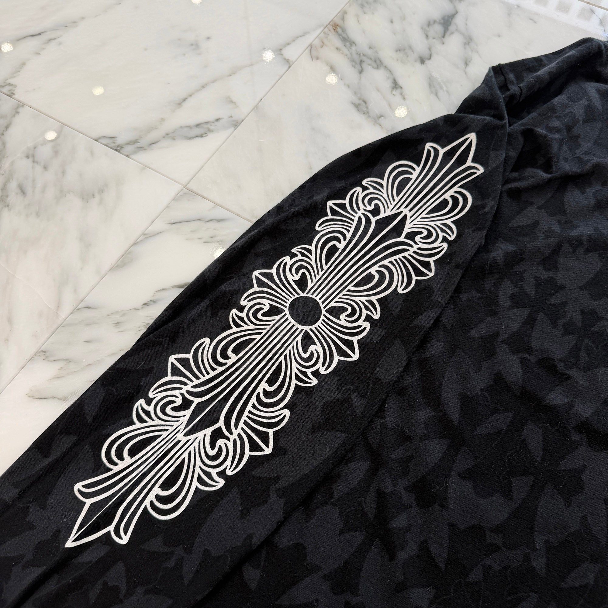 CHROME HEARTS 2024SS Graveyard Cemetery Cross Long Sleeve Tee Size M クロムハーツ グレイブヤード セメタリークロス ロングスリーブTシャツ サイズM