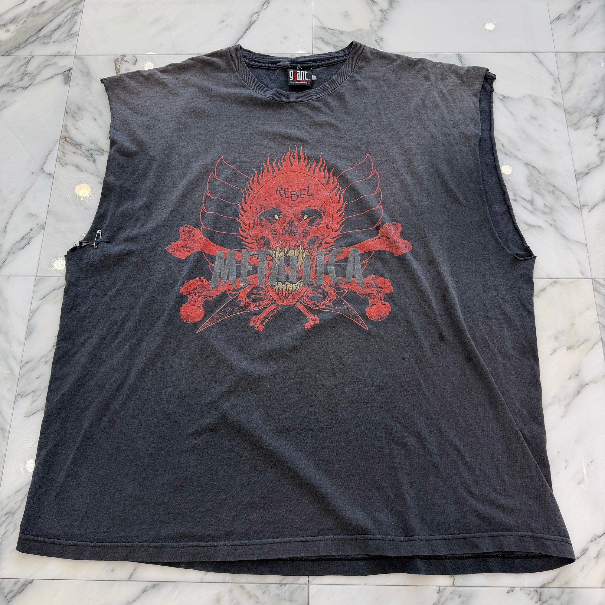Vintage 90's METALLICA "Ying Yang Rebel Pushead" giant Sleeveless Tee  ヴィンテージ 90's メタリカ "イン ヤン レベル パスヘッド" ジャイアント社製ノースリーブTシャツ