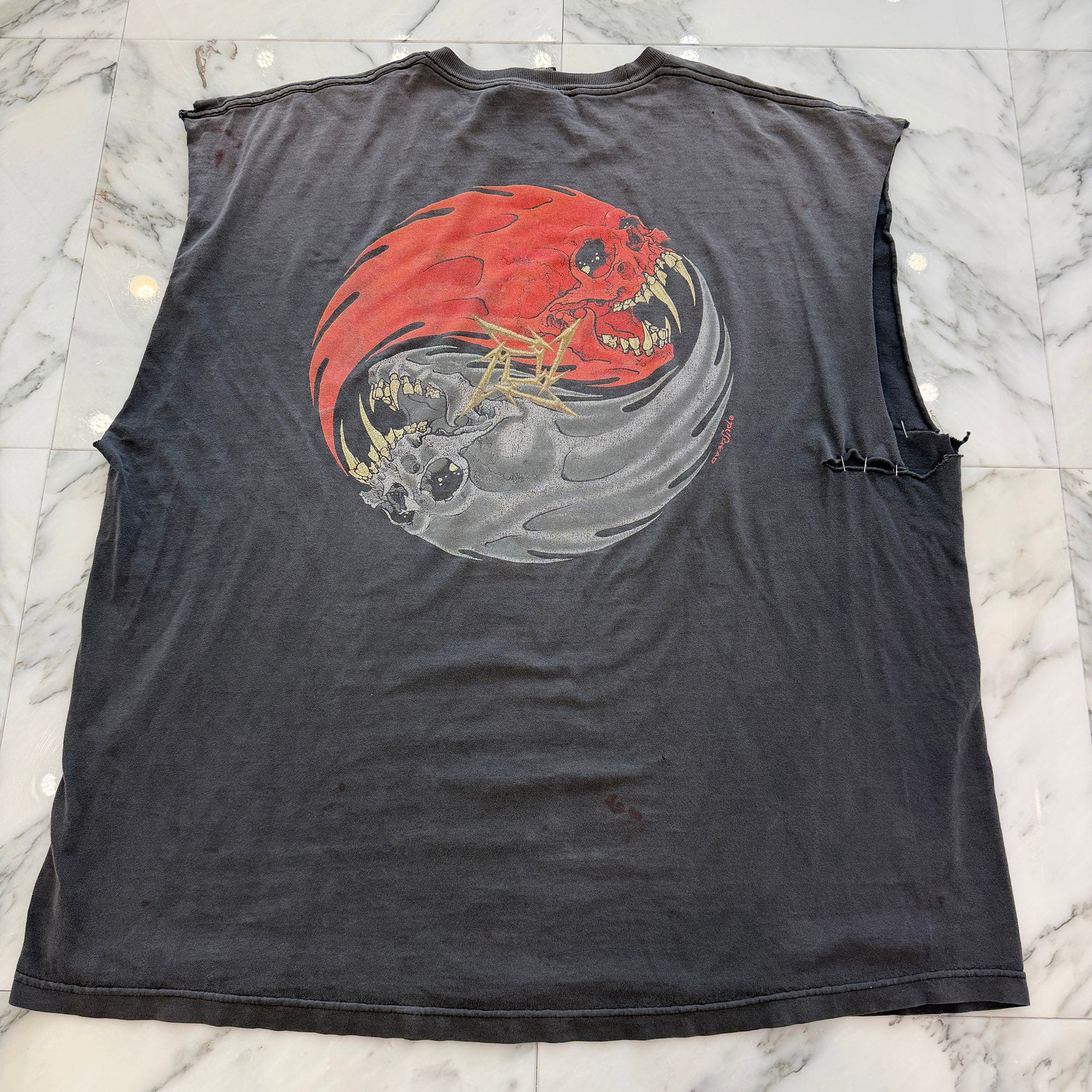 Vintage 90's METALLICA "Ying Yang Rebel Pushead" giant Sleeveless Tee  ヴィンテージ 90's メタリカ "イン ヤン レベル パスヘッド" ジャイアント社製ノースリーブTシャツ
