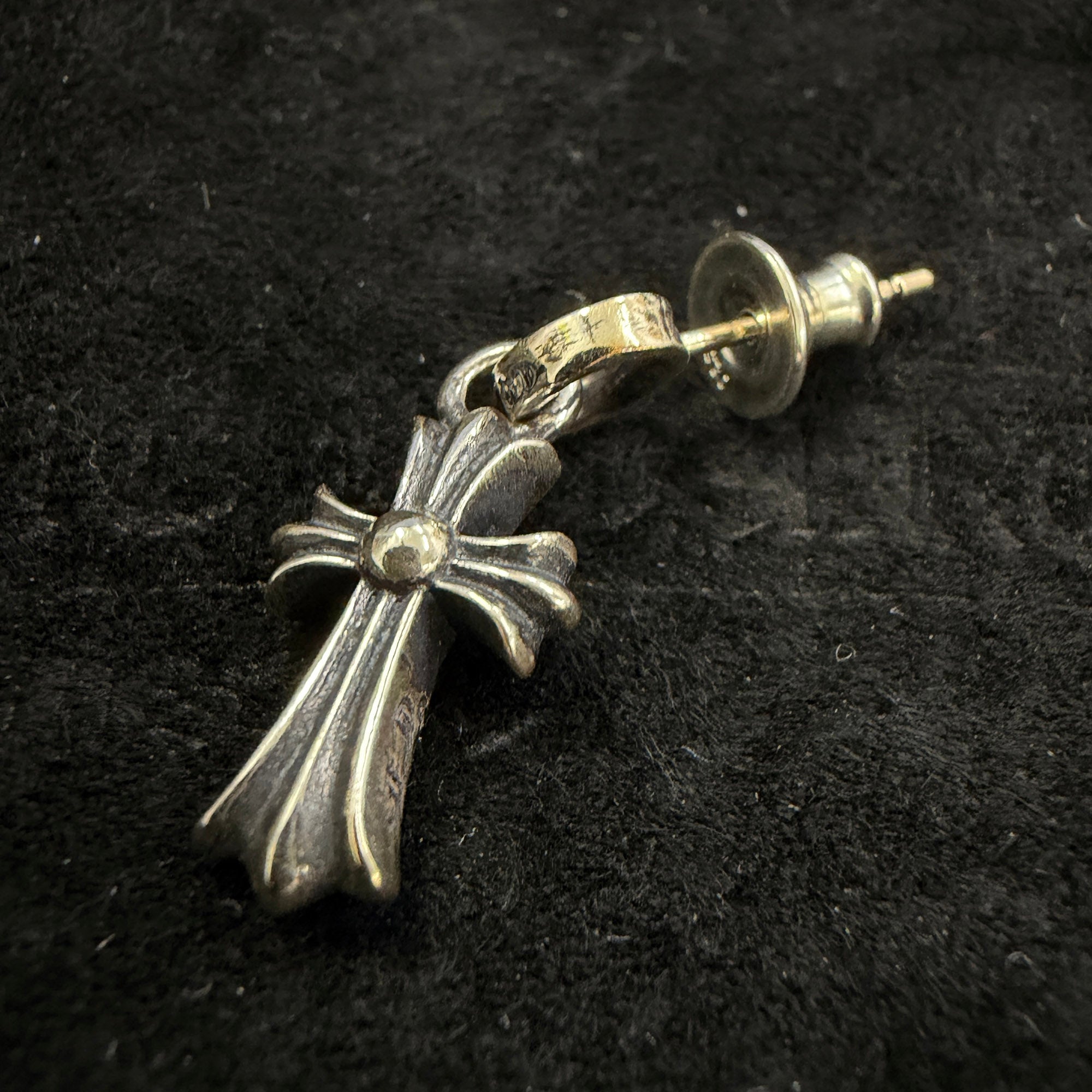CHROME HEARTS CH Cross Baby Fat Drop Earrings クロムハーツ CHクロス ベイビーファット ドロップ イヤリング ピアス