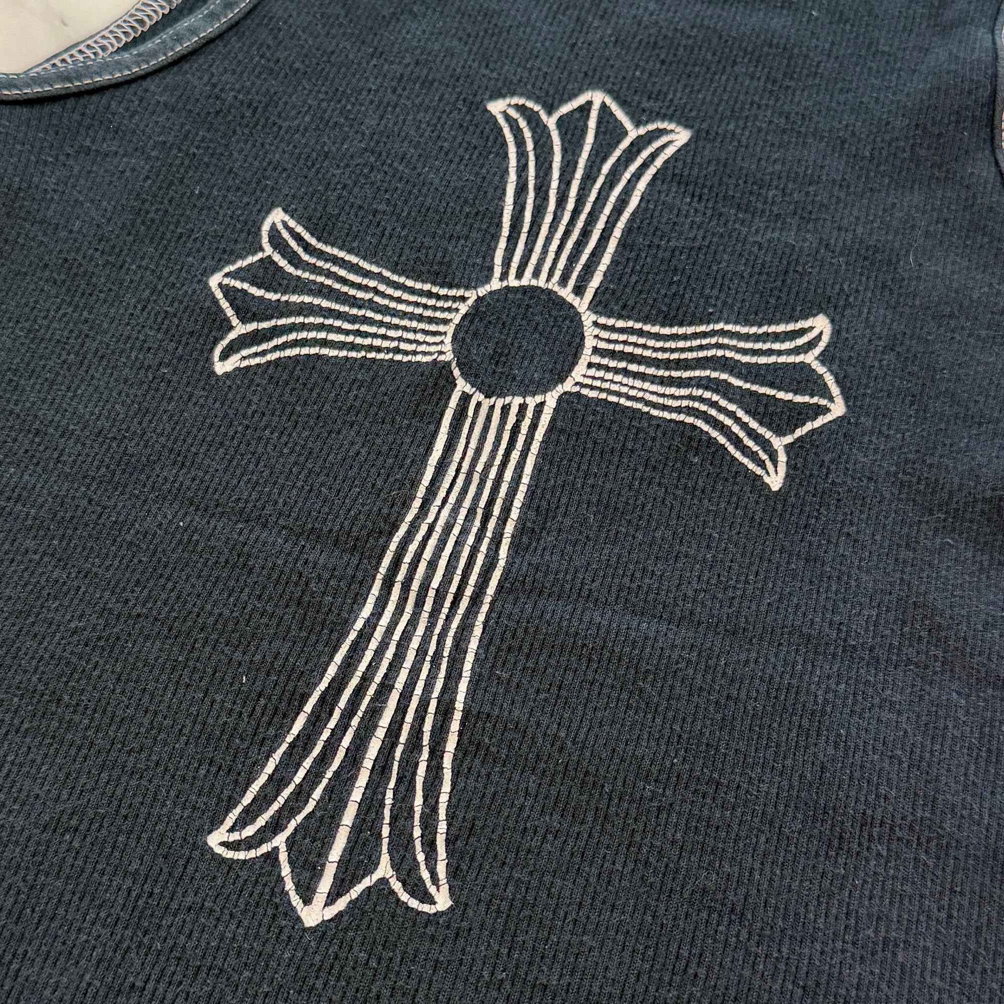 CHROME HEARTS Vertical Logo Fuck You Back Cross Print Tank Top Size S クロムハーツ ヴァーティカルロゴ ファックユー バッククロスプリント タンクトップ サイズS