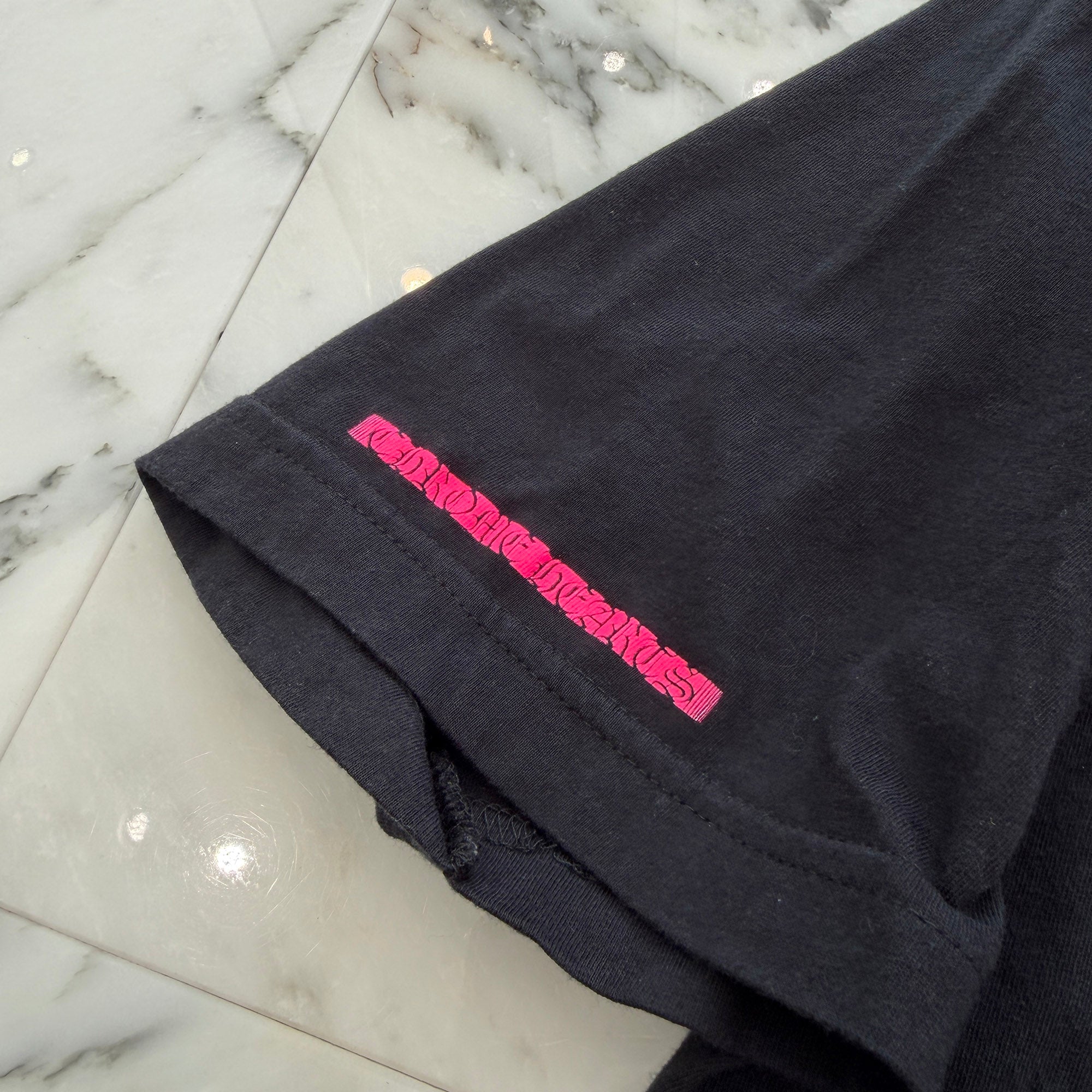 CHROME HEARTS Pink Made in Hollywood Vertical Logo Tee Size L クロムハーツ ピンク メイドインハリウッド ヴァーティカルロゴ Tシャツ サイズL