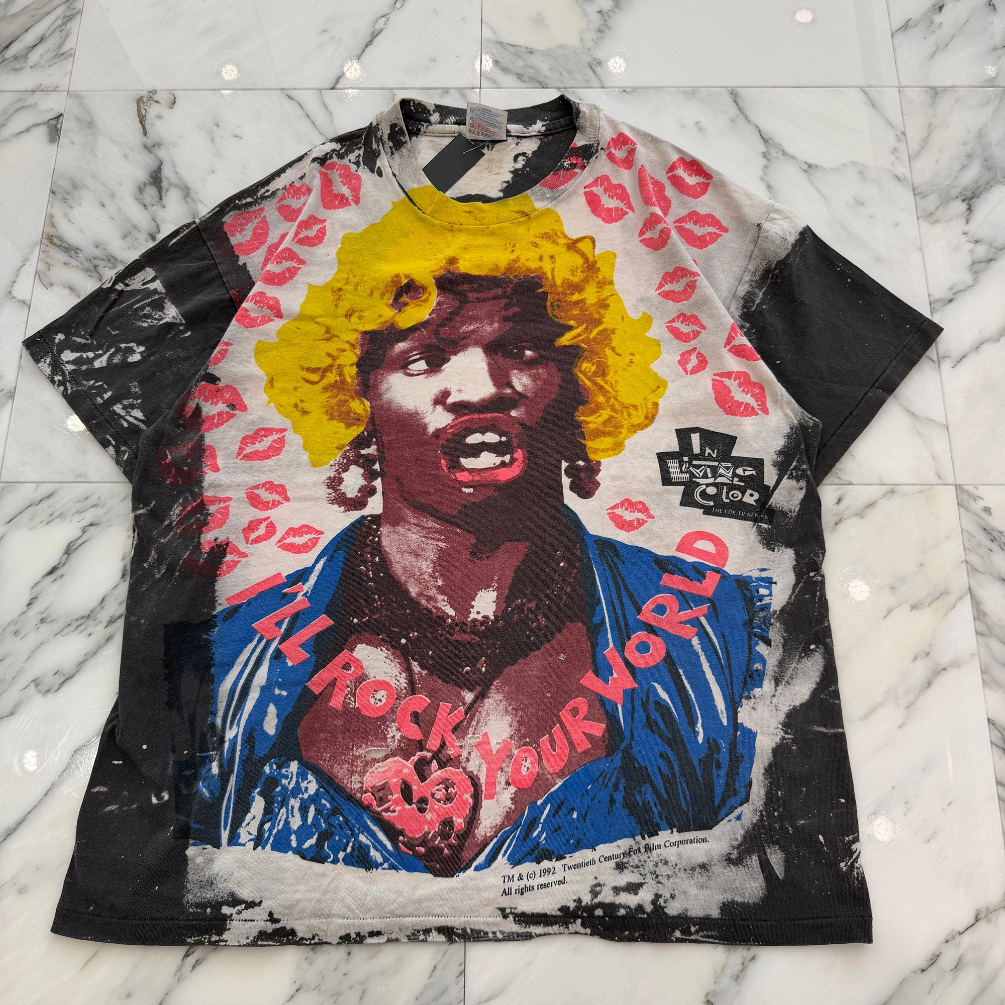 Vintage 90's Mosquitohead "In Living Color" Jamie Foxx Hanes S/S Tee Size XL ヴィンテージ 90's モスキートヘッド "イン リビング カラー" ジェイミー フォックス ヘインズ社製Tシャツ サイズXL