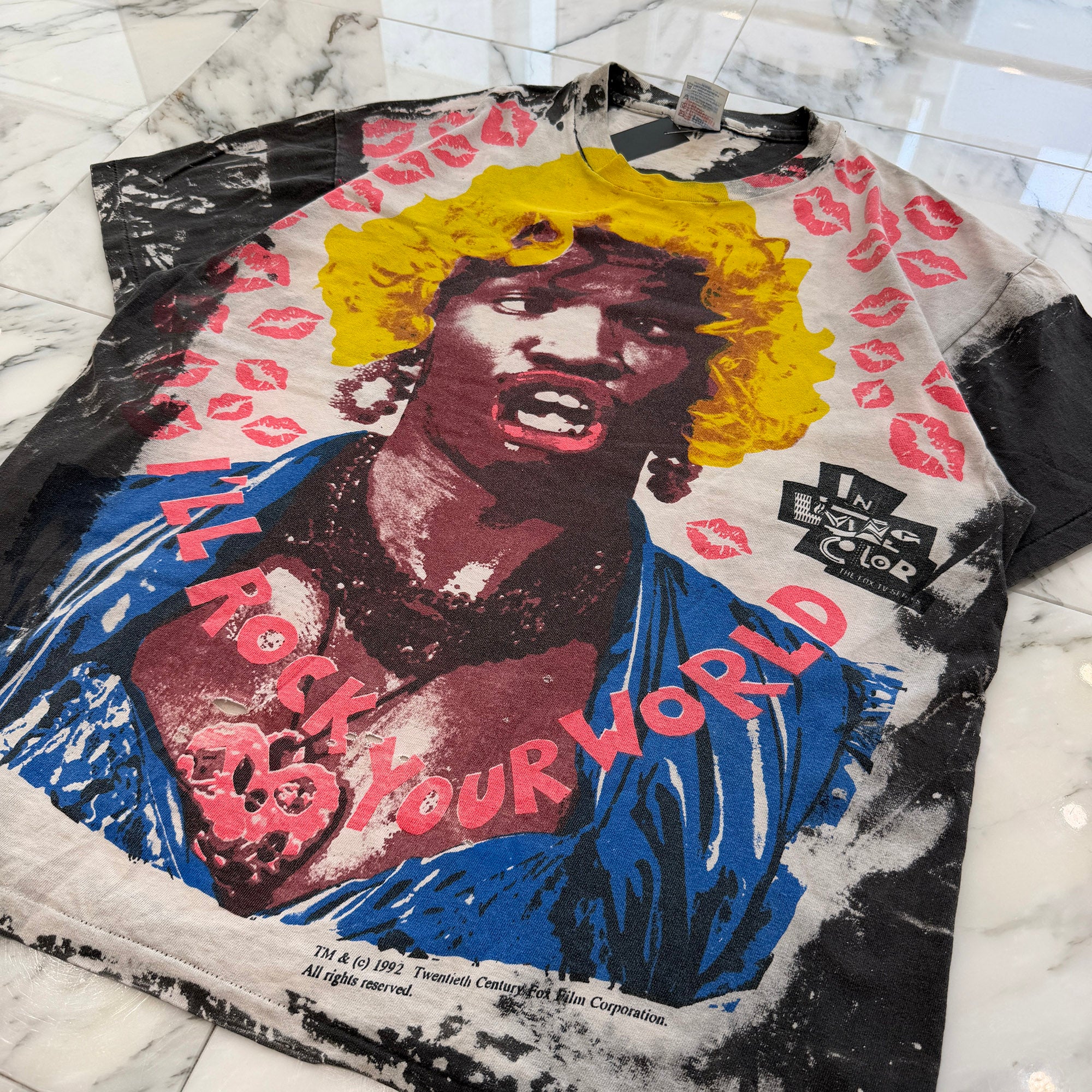 Vintage 90's Mosquitohead "In Living Color" Jamie Foxx Hanes S/S Tee Size XL ヴィンテージ 90's モスキートヘッド "イン リビング カラー" ジェイミー フォックス ヘインズ社製Tシャツ サイズXL