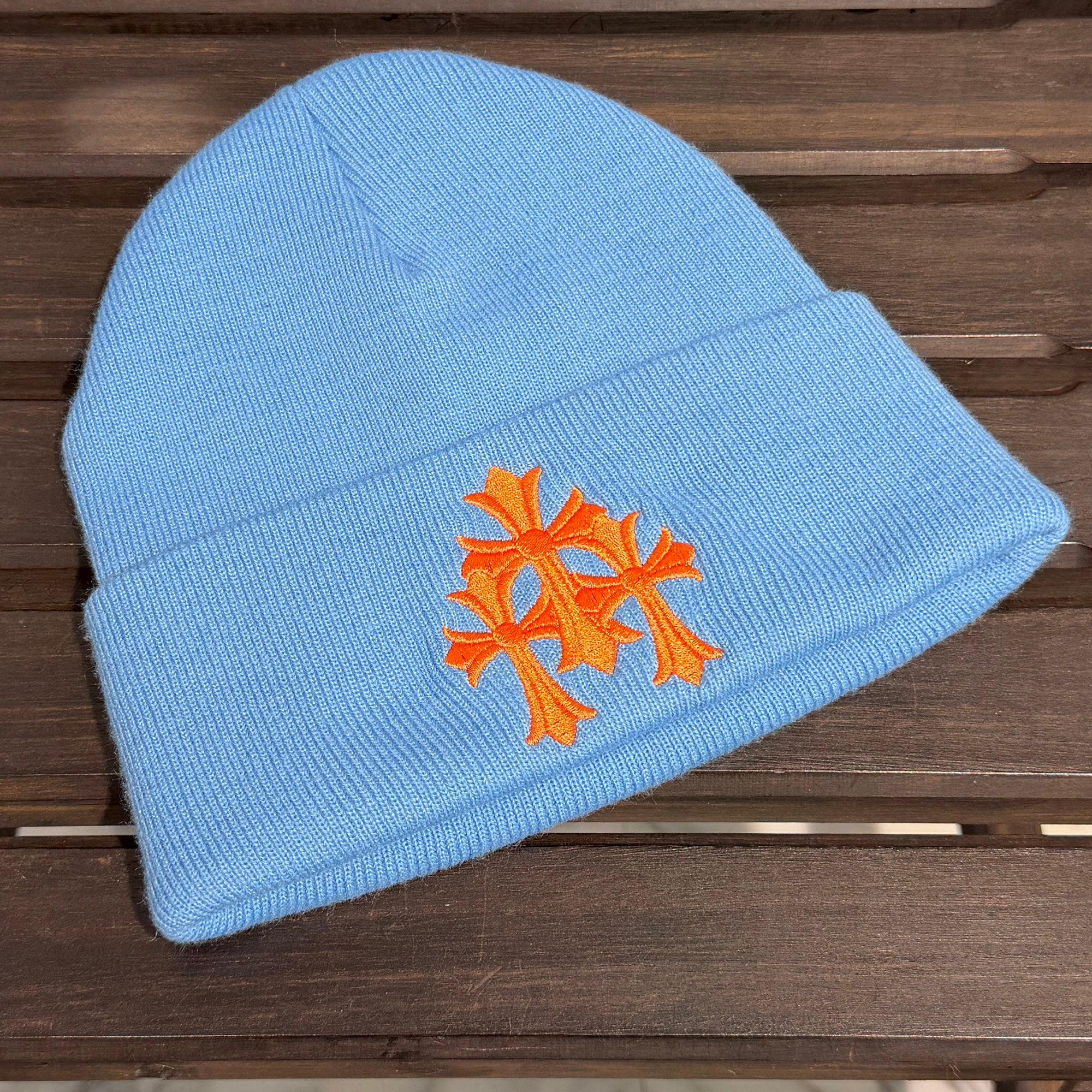 CHROME HEARTS Triple Cross Embroidery Beanie Size ONE SIZE (23cm) クロムハーツ トリプルクロス 刺繍 ビーニー サイズONE SIZE (23cm)
