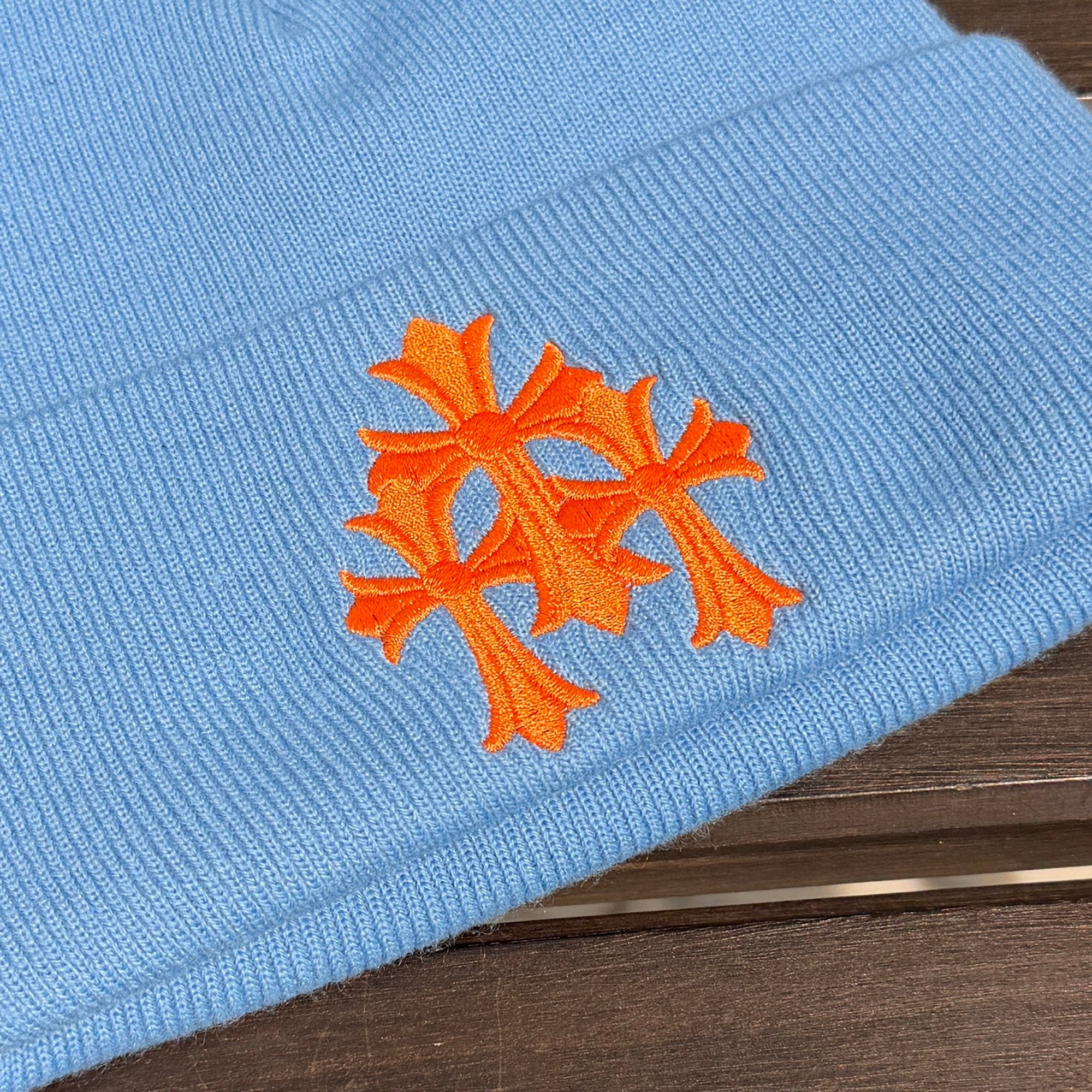 CHROME HEARTS Triple Cross Embroidery Beanie Size ONE SIZE (23cm) クロムハーツ トリプルクロス 刺繍 ビーニー サイズONE SIZE (23cm)