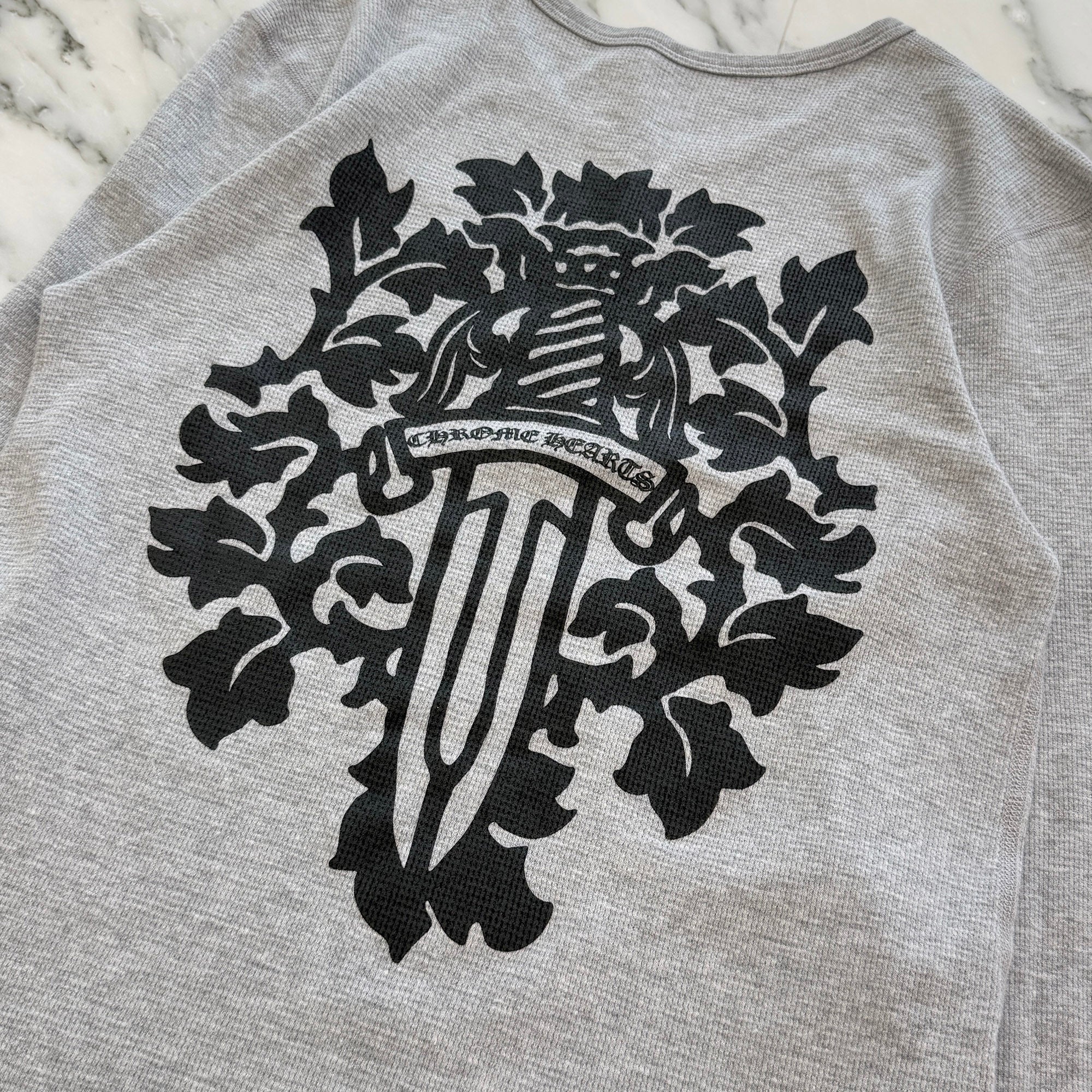 CHROME HEARTS 2025SS Vine Dagger Print Thermal Long Sleeve Tee Size M クロムハーツ ヴァインダガー プリント サーマル ロングスリーグ Tシャツ サイズM