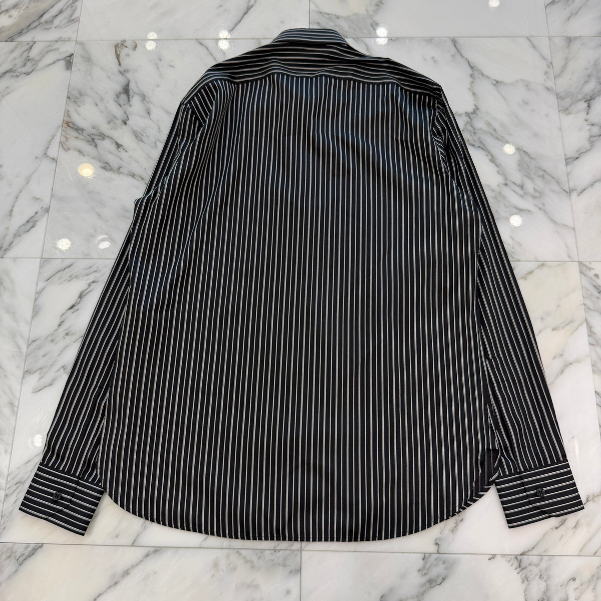 SAINT LAURENT PARIS 2019SS Stripe Silk Shirt 646850 Y1F58 Size 38 サンローランパリ ストライプ シルクシャツ サイズ38