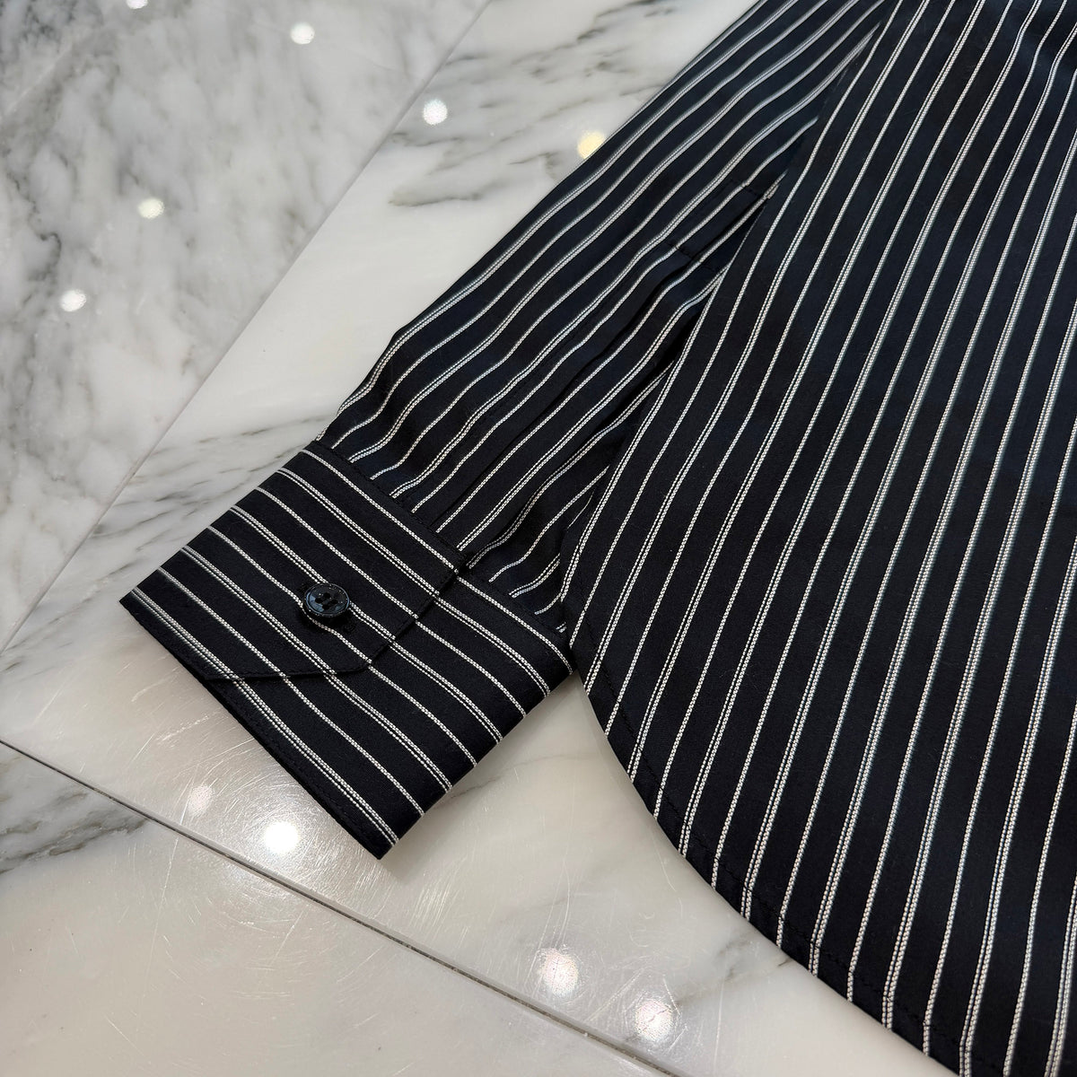 SAINT LAURENT PARIS 2019SS Stripe Silk Shirt 646850 Y1F58 Size 38 サンローランパリ ストライプ シルクシャツ サイズ38