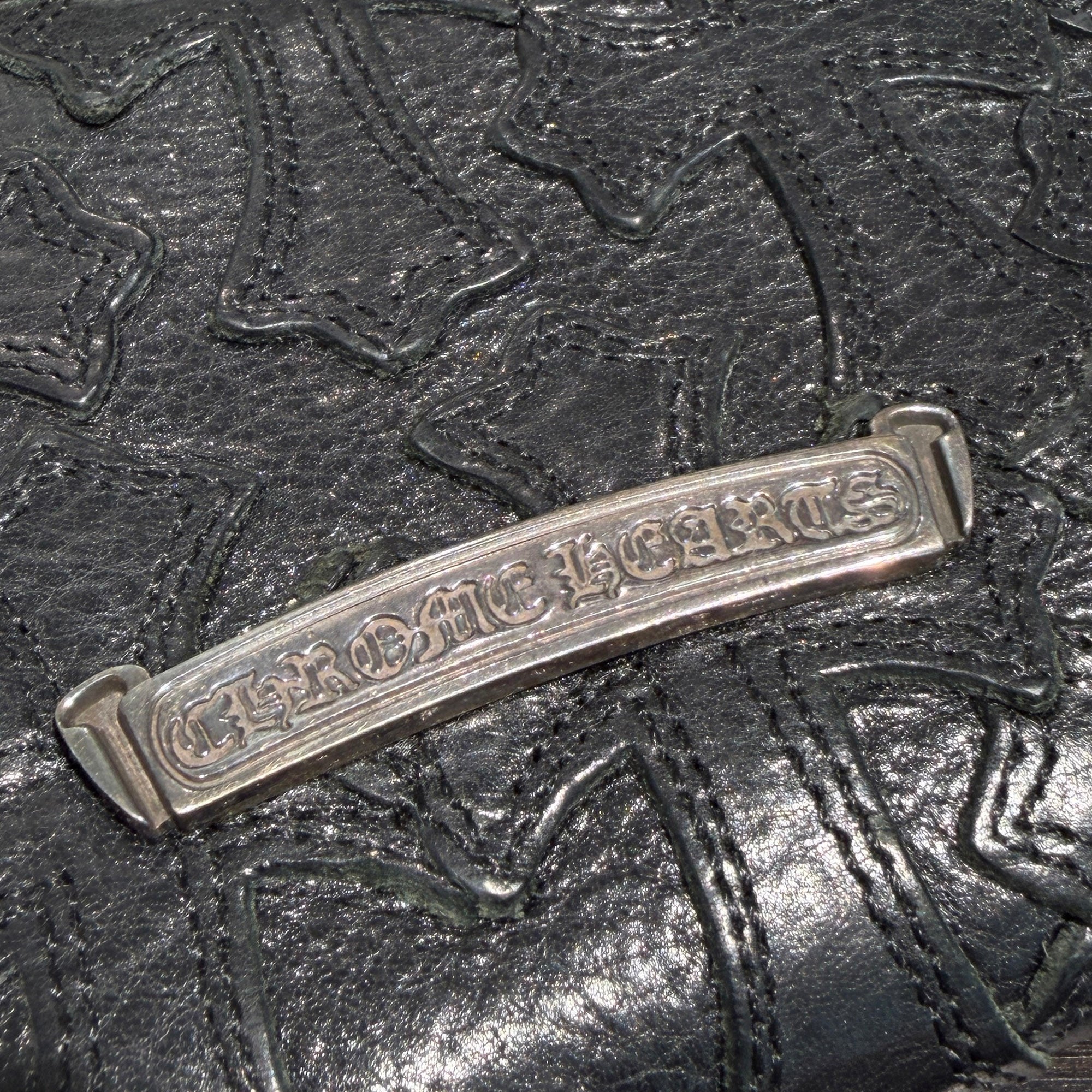 CHROME HEARTS Judy Cemetery Cross Leather Patch Cross Ball Wallet クロムハーツ ジュディ セメタリークロスレザーパッチ クロスボール ウォレット