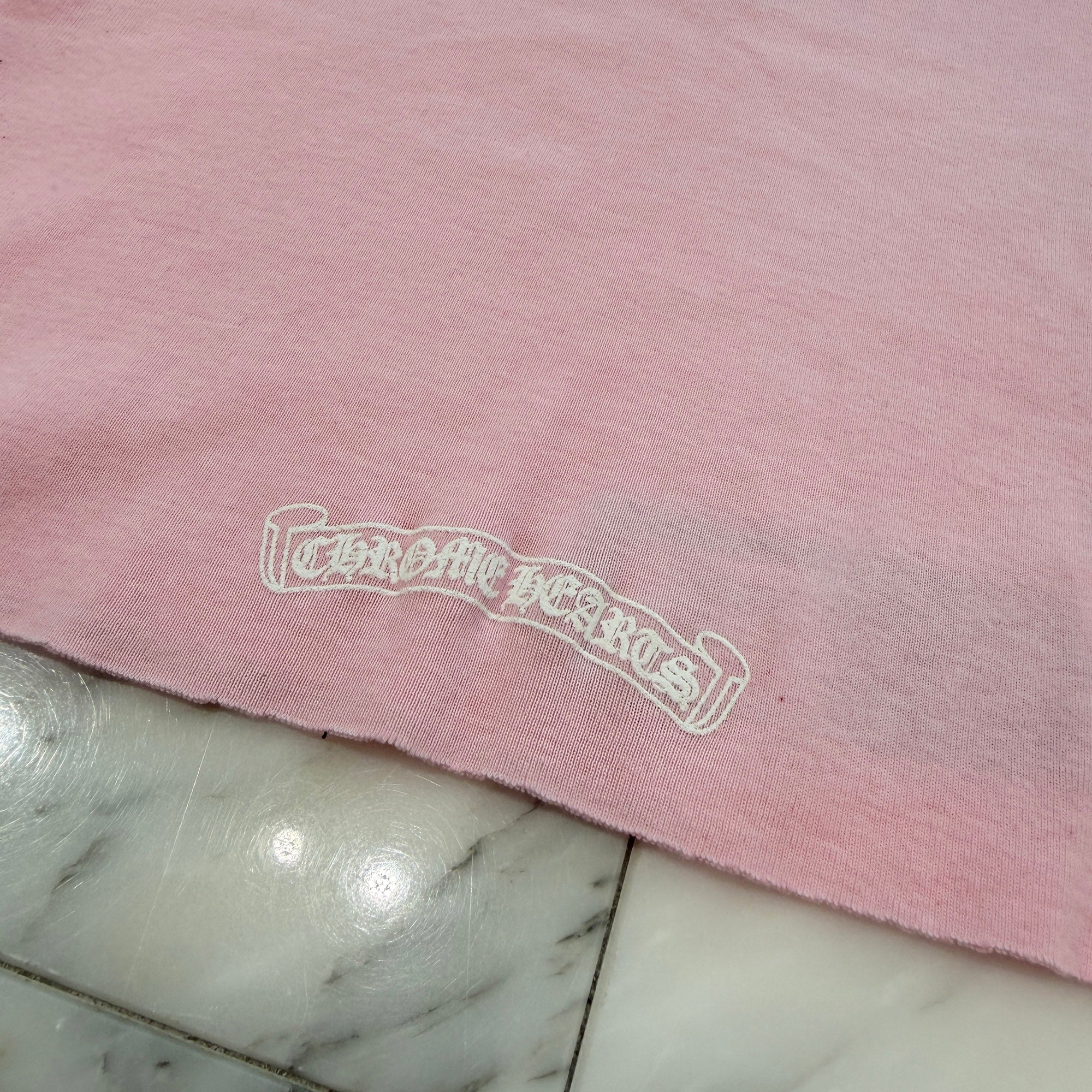CHROME HEARTS × DIPPED IN BLUE Logo Print Cropped Tee Size S クロムハーツ × ディップドインブルー ロゴプリント クロップド Tシャツ サイズS