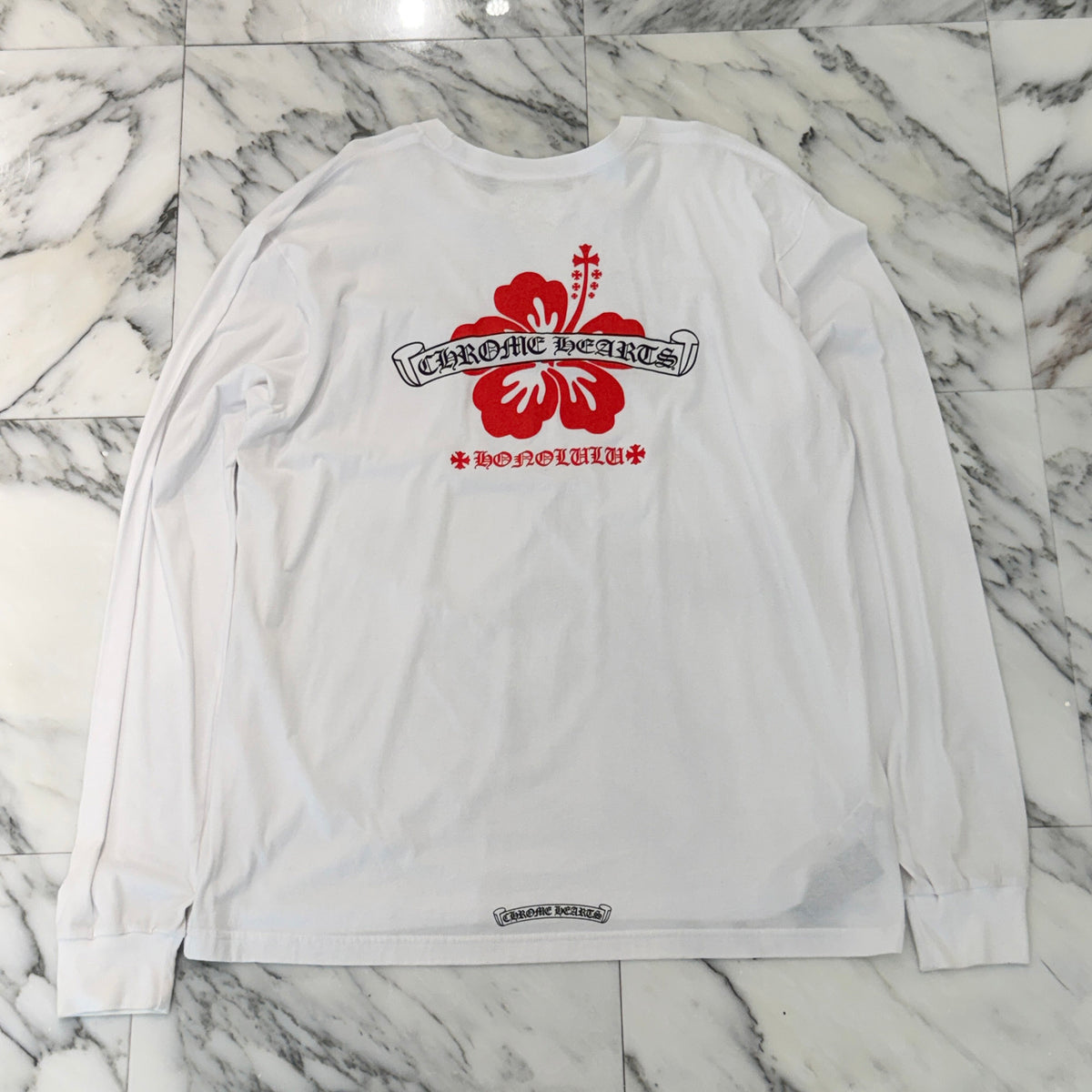 CHROME HEARTS Honolulu Limited Back Scroll Logo Long Sleeve Tee Size XXL クロムハーツ ホノルル限定バックスクロールロゴロングスリーブTシャツ サイズXXL
