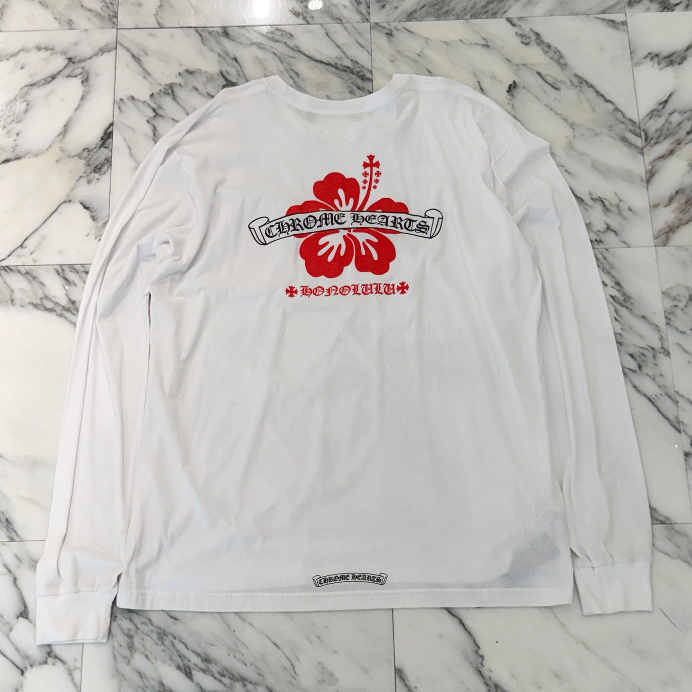CHROME HEARTS Honolulu Limited Back Scroll Logo Long Sleeve Tee Size XXL クロムハーツ ホノルル限定バックスクロールロゴロングスリーブTシャツ サイズXXL