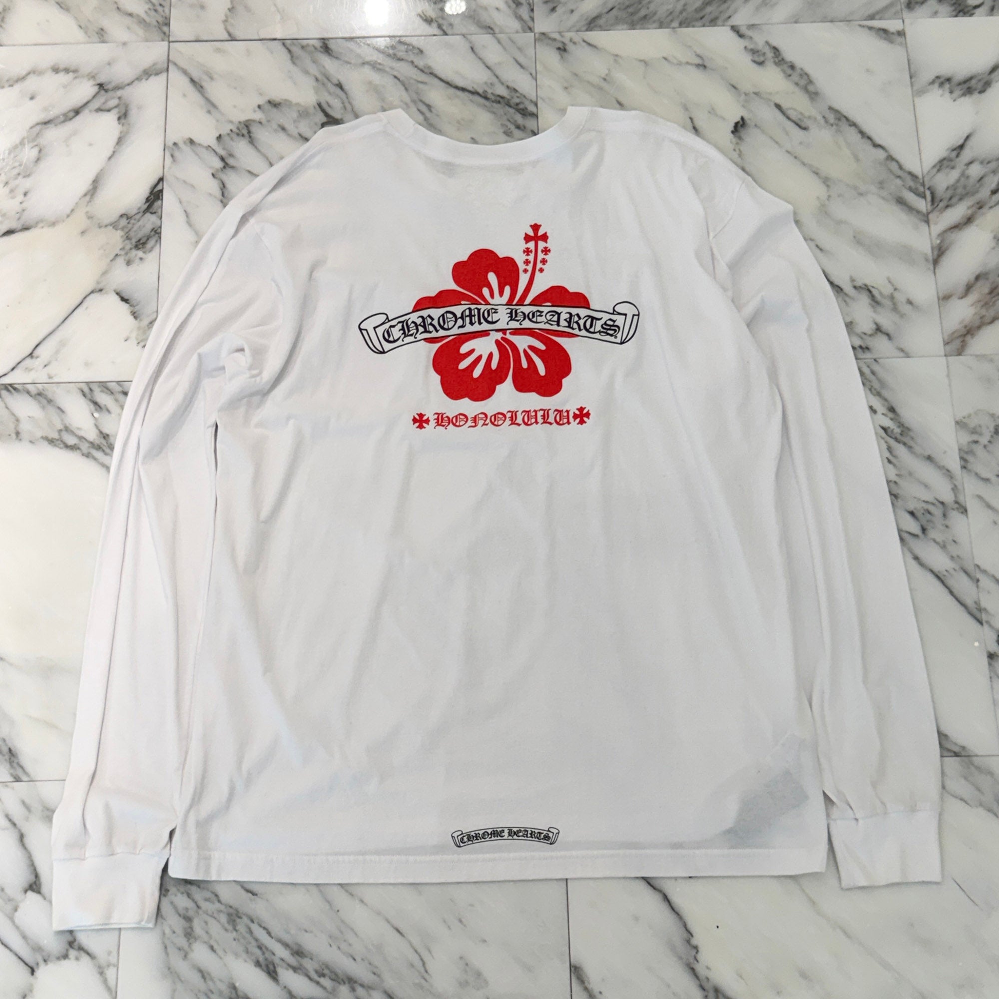 CHROME HEARTS Honolulu Limited Back Scroll Logo Long Sleeve Tee Size XXL クロムハーツ ホノルル限定バックスクロールロゴロングスリーブTシャツ サイズXXL
