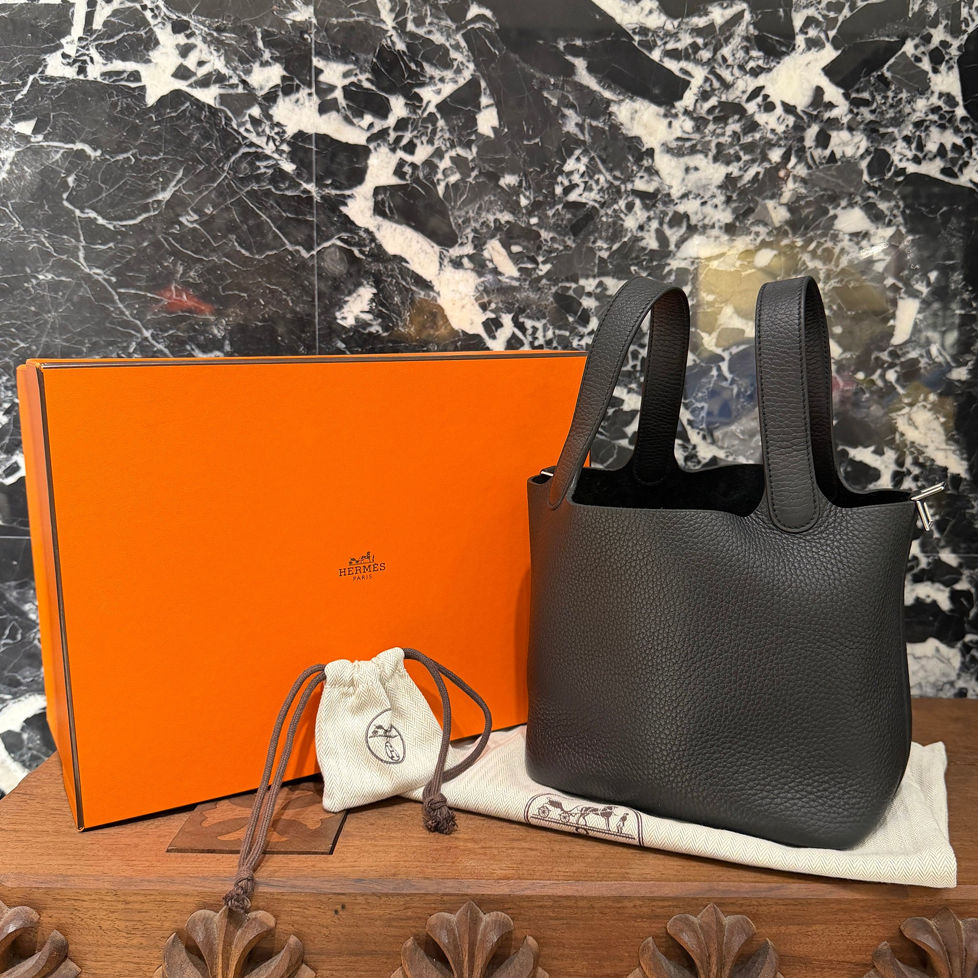 HERMES Picotin Lock PM "NOIR" K刻印 エルメス ピコタンロック PM "ノワール" K刻印