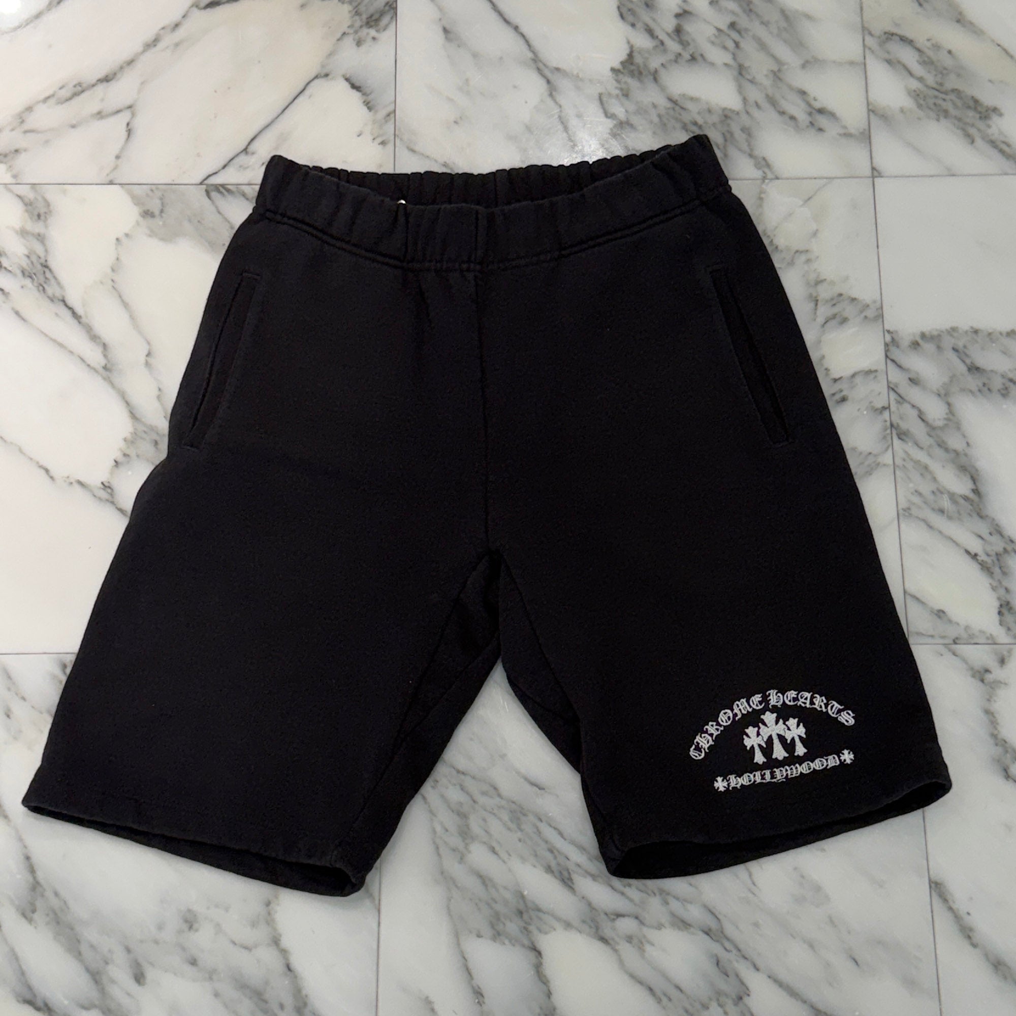 CHROME HEARTS Y NOT King Taco 3 Cemetery Cross Sweat Shorts Size S クロムハーツ ワイノット キングタコ 3セメタリークロス スウェットショーツ ショートパンツ サイズS
