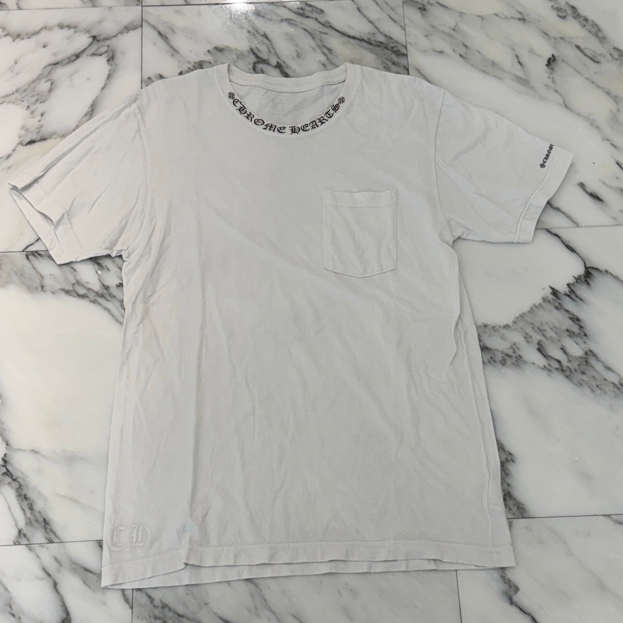 CHROME HEARTS Neck Logo Tee Size L クロムハーツ ネックロゴ Tシャツ サイズL