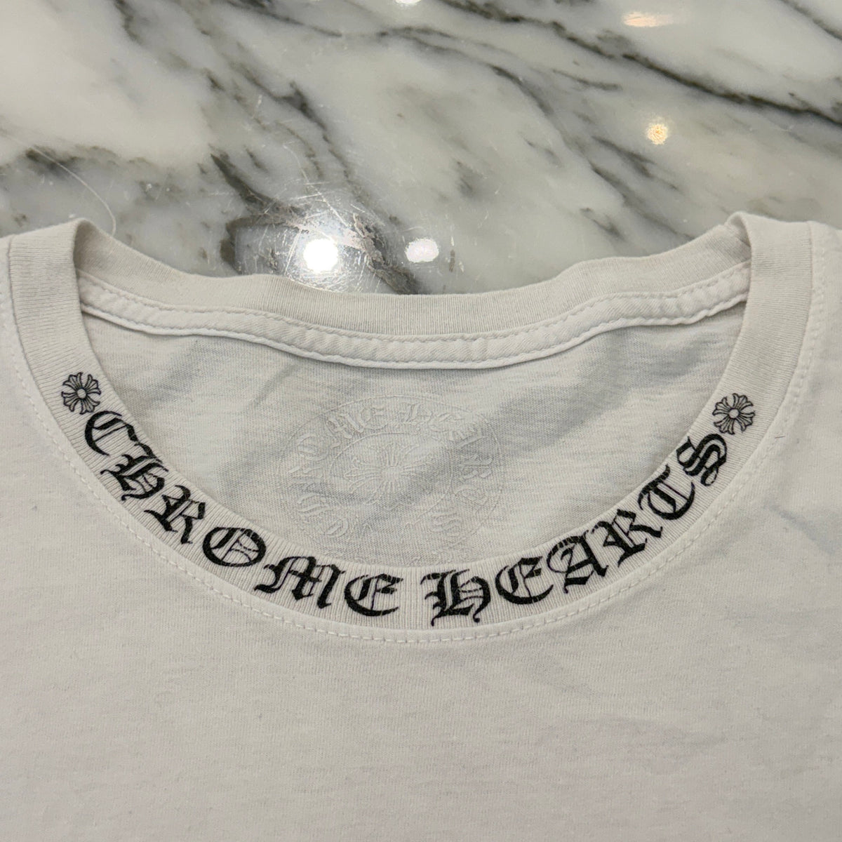 CHROME HEARTS Neck Logo Tee Size L クロムハーツ ネックロゴ Tシャツ サイズL