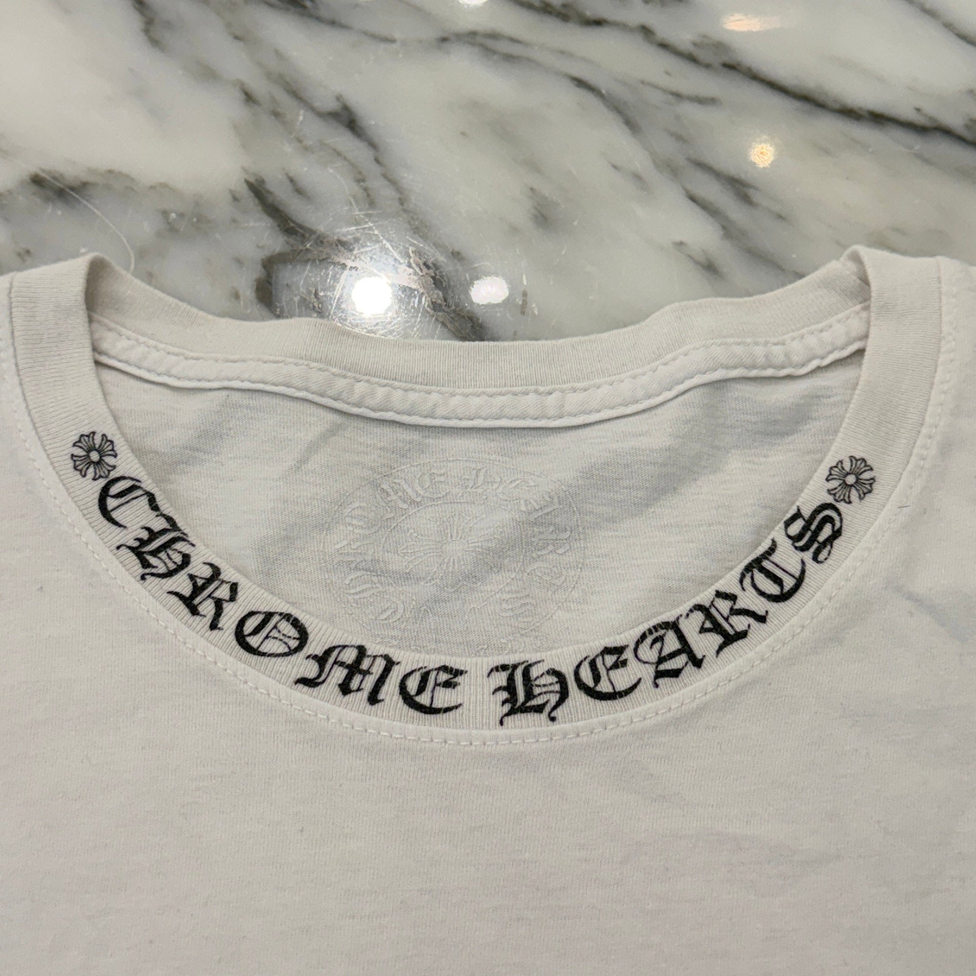 CHROME HEARTS Neck Logo Tee Size L クロムハーツ ネックロゴ Tシャツ サイズL