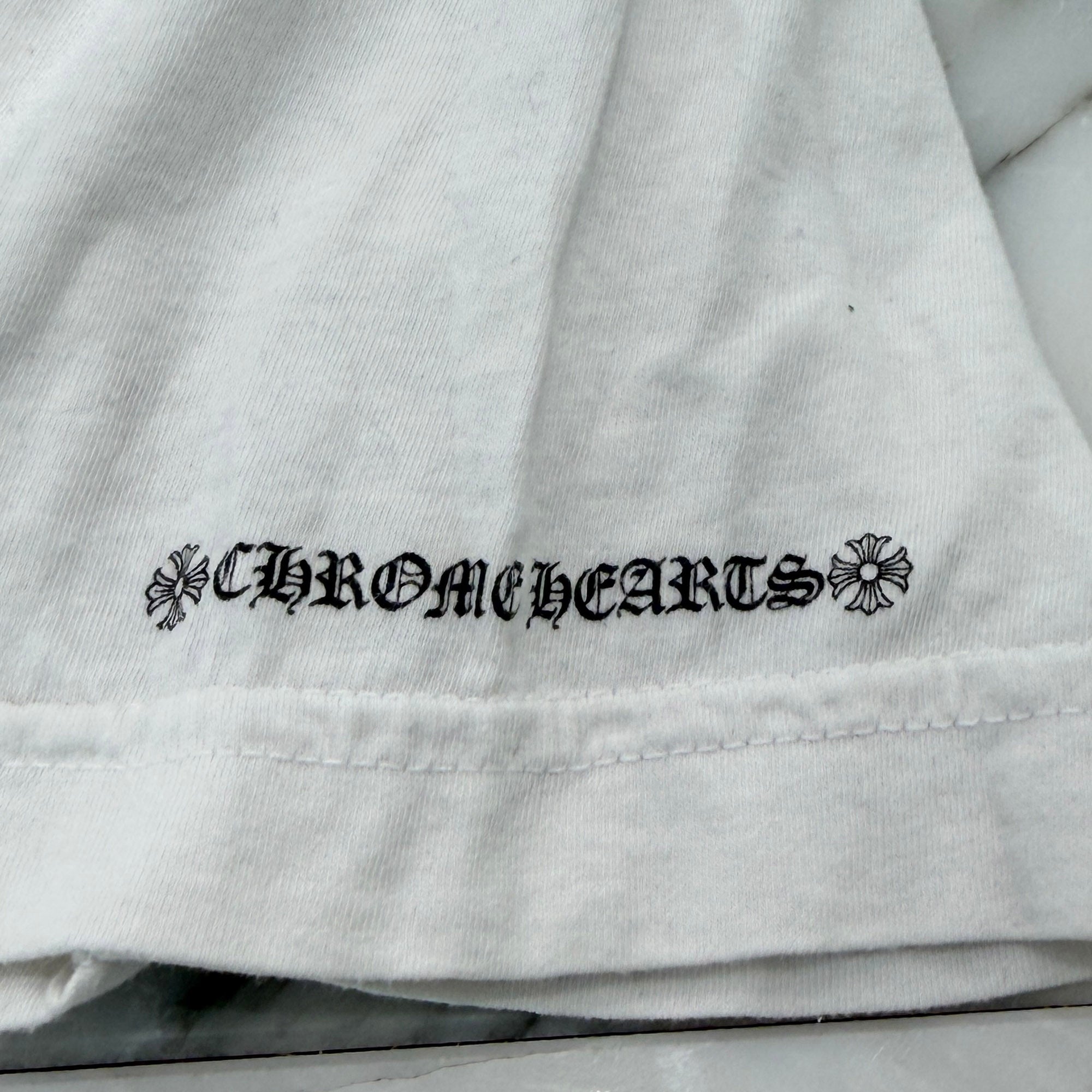 CHROME HEARTS Neck Logo Tee Size L クロムハーツ ネックロゴ Tシャツ サイズL