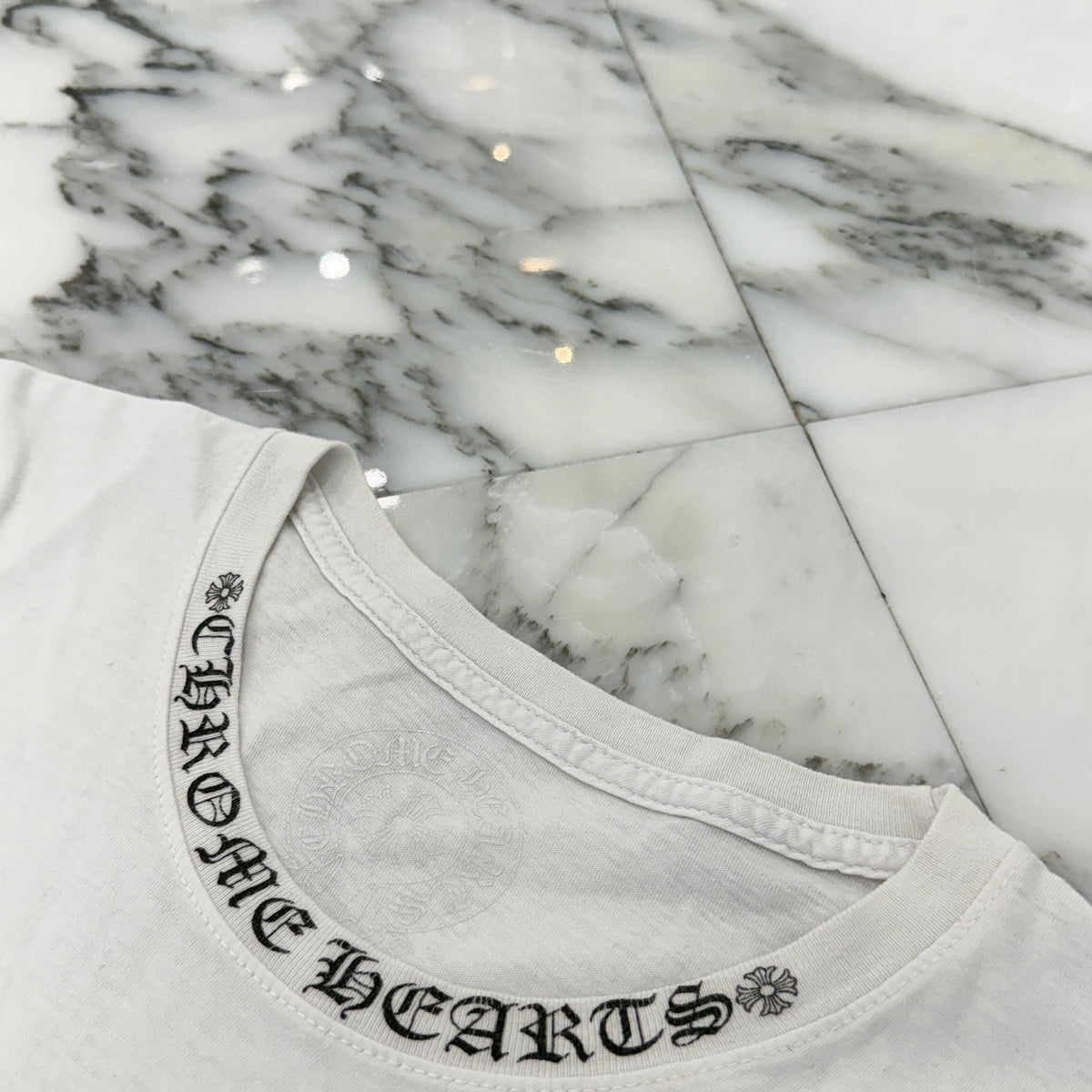 CHROME HEARTS Neck Logo Tee Size L クロムハーツ ネックロゴ Tシャツ サイズL