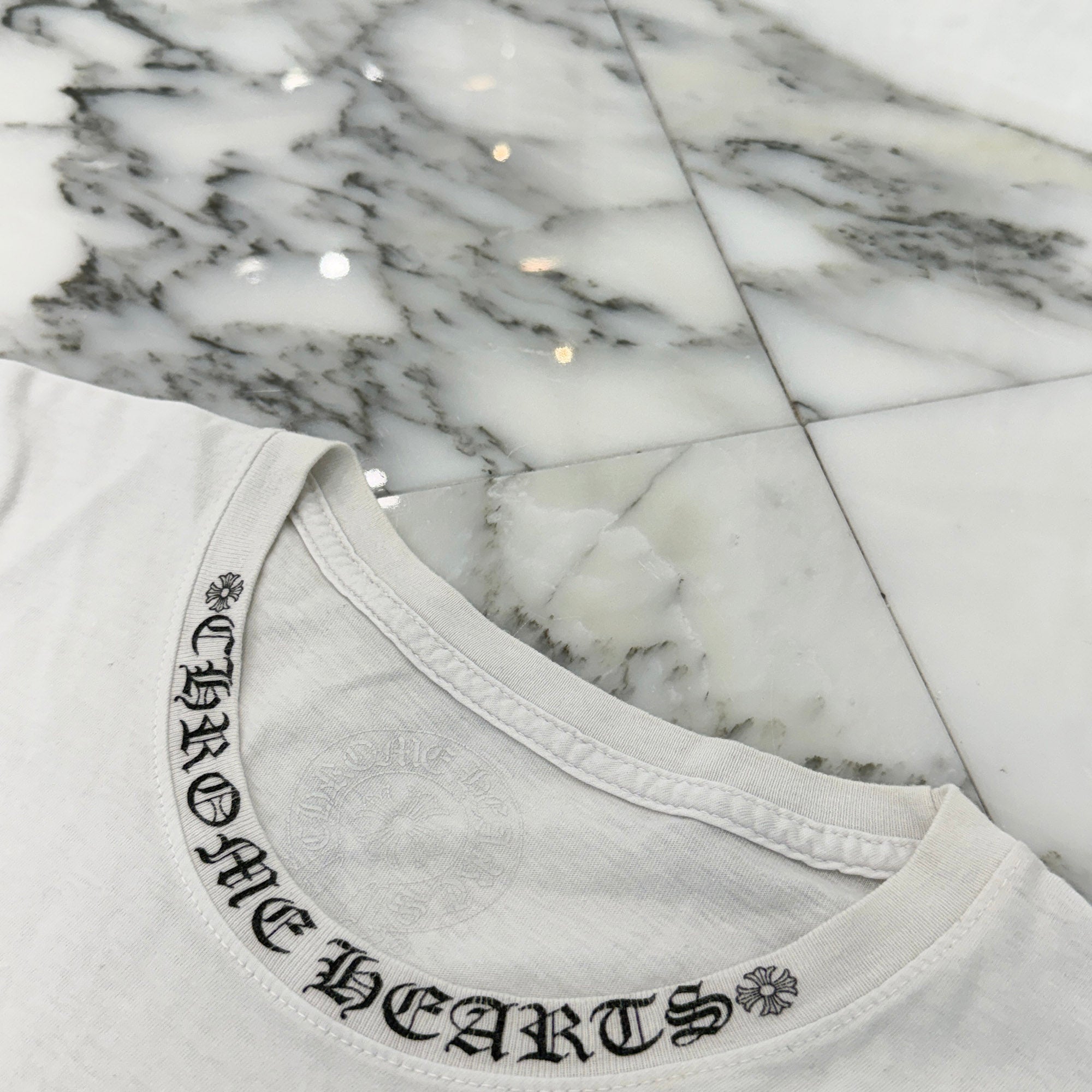 CHROME HEARTS Neck Logo Tee Size L クロムハーツ ネックロゴ Tシャツ サイズL