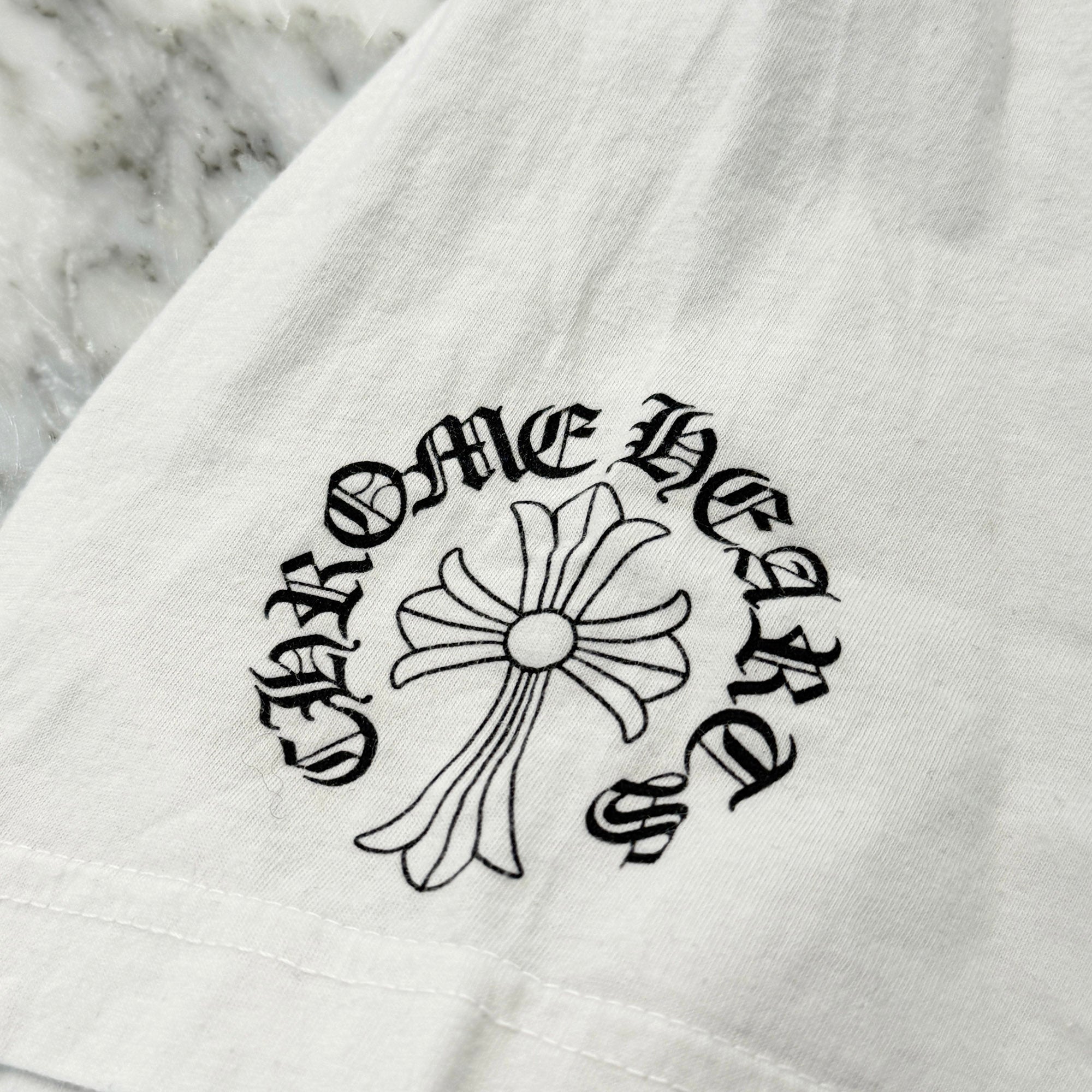 CHROME HEARTS Neck Logo Back Cross Tee Size XL クロムハーツ ネックロゴ バッククロス Tシャツ サイズXL