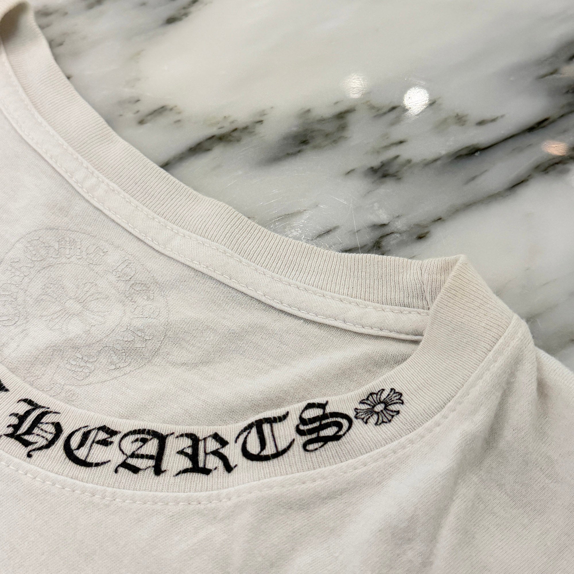 CHROME HEARTS Neck Logo Back Cross Tee Size XL クロムハーツ ネックロゴ バッククロス Tシャツ サイズXL