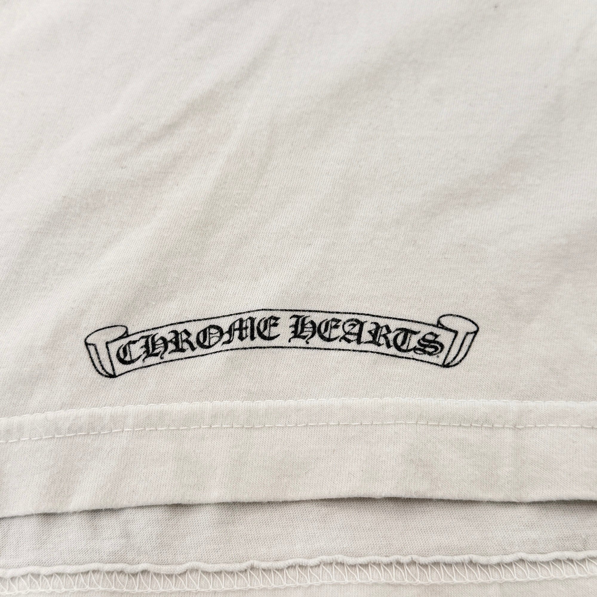 CHROME HEARTS Neck Logo Back Cross Tee Size XL クロムハーツ ネックロゴ バッククロス Tシャツ サイズXL