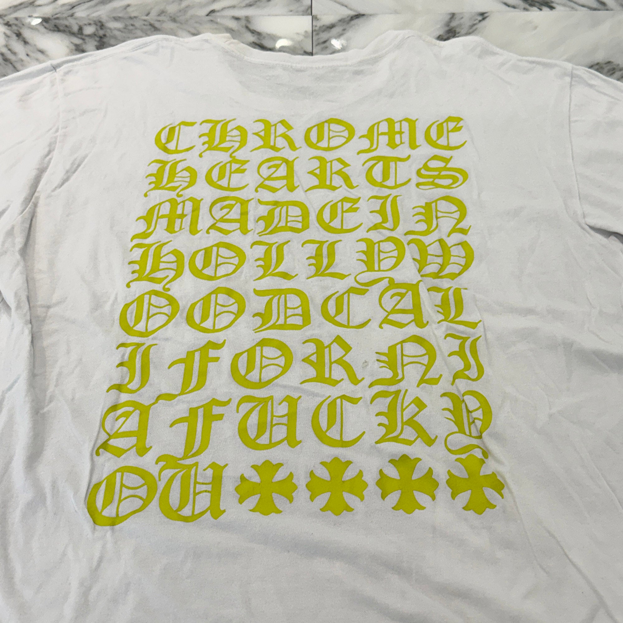 CHROME HEARTS Made In Hollywood Vertical Logo Tee Size XL クロムハーツ メイドインハリウッド ヴァーティカルロゴ Tシャツ サイズXL