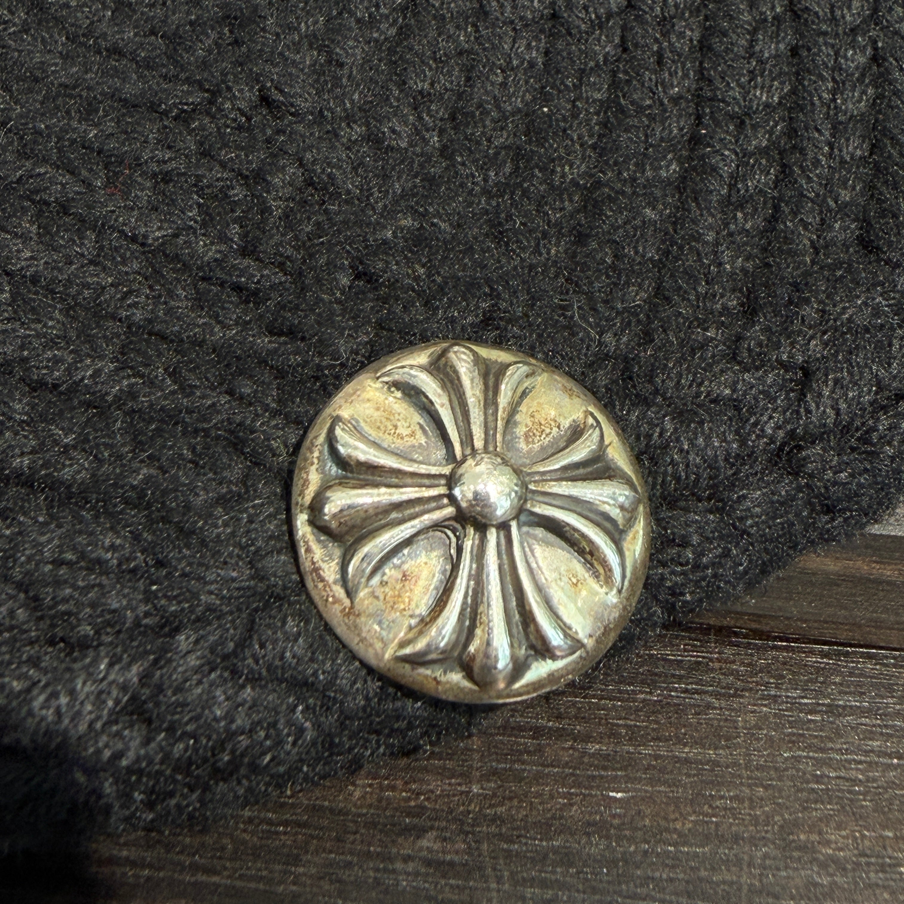 CHROME HEARTS Cashmere Leather 1 Cross Patch Beanie クロムハーツ カシミヤ レザー 1クロスパッチ ビーニー