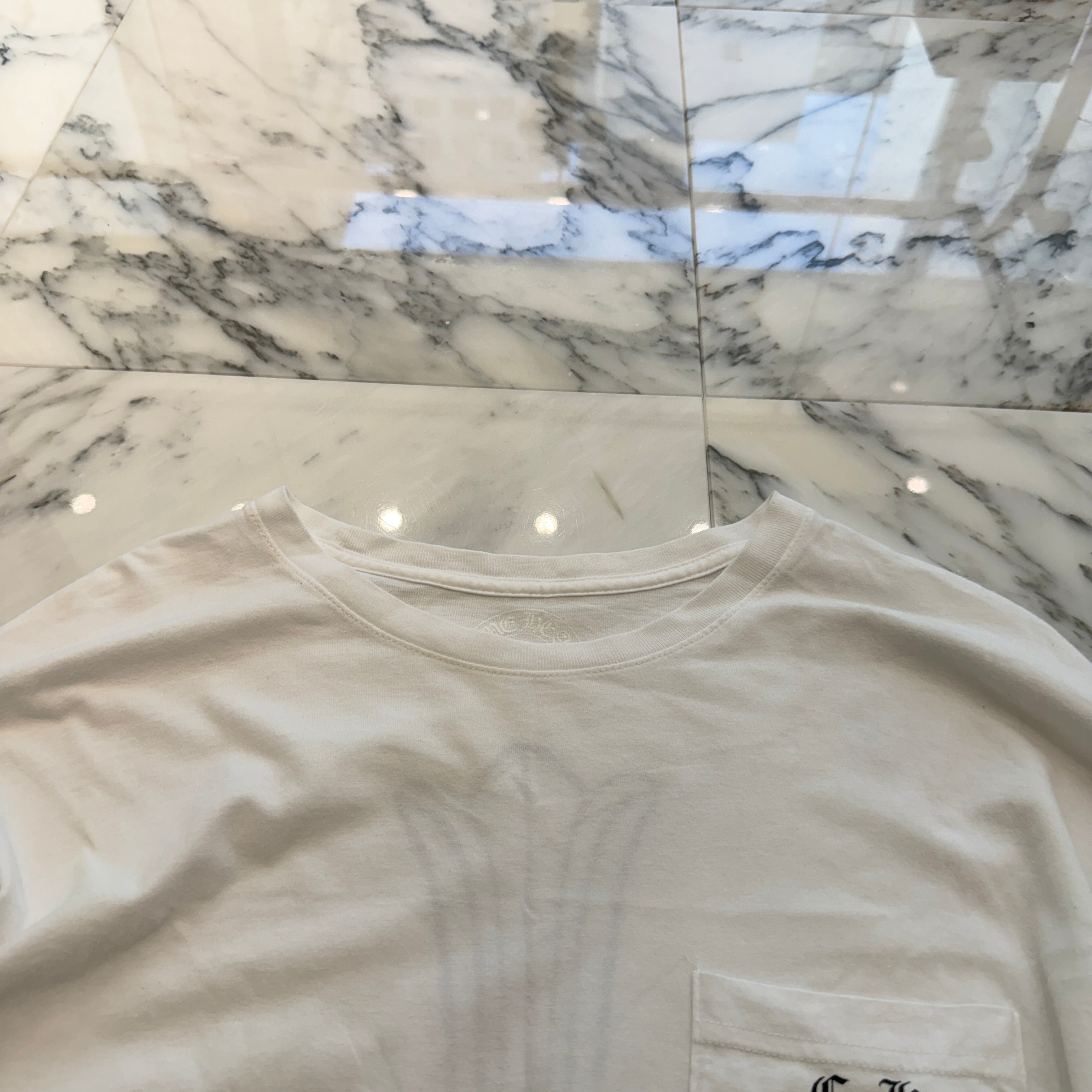 CHROME HEARTS Made In Hollywood Back Floral Cross Vertical Logo Long Sleeve Tee Size XL クロムハーツ メイドインハリウッド バックフローラルクロス ヴァーティカルロゴ ロングスリーブTシャツ サイズXL