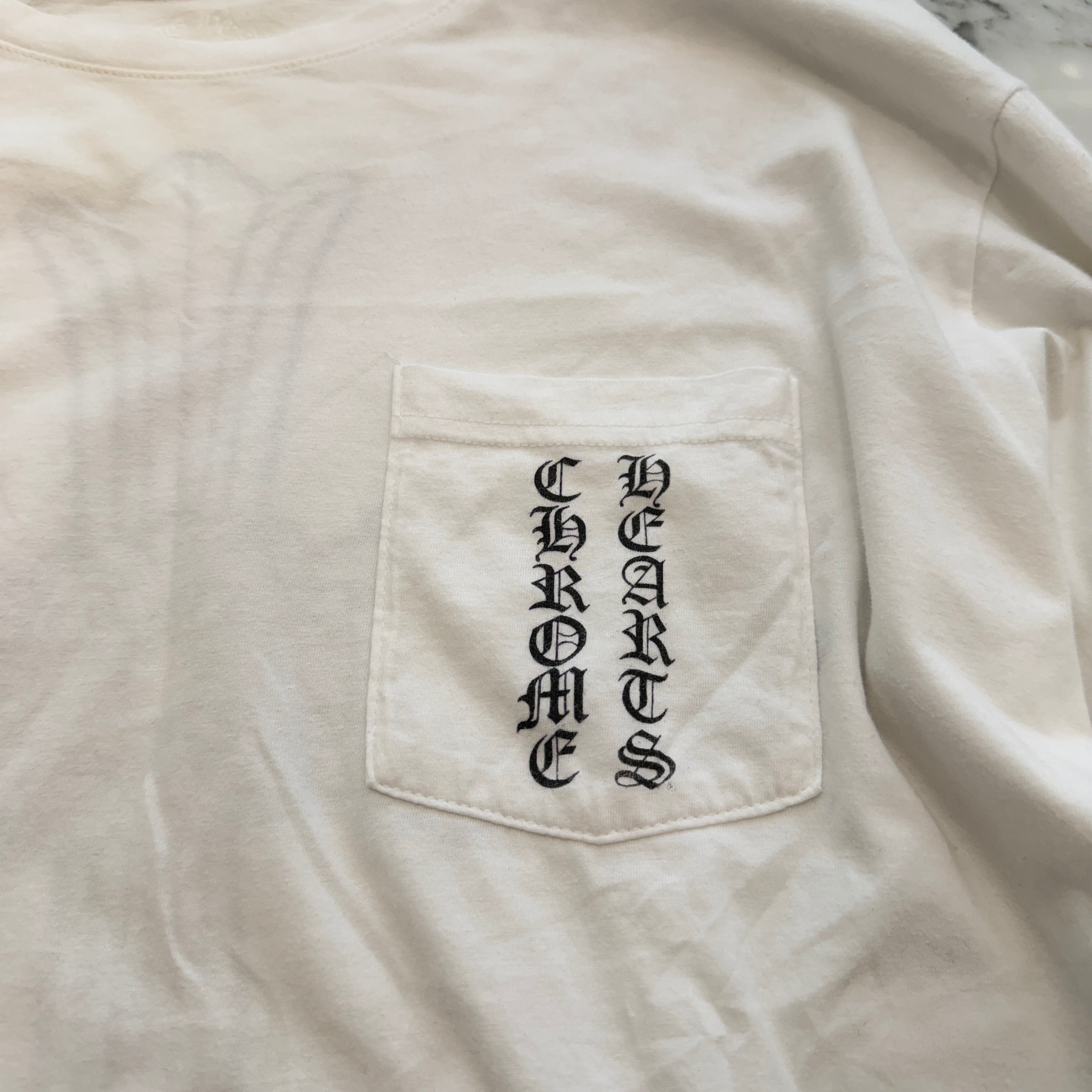 CHROME HEARTS Made In Hollywood Back Floral Cross Vertical Logo Long Sleeve Tee Size XL クロムハーツ メイドインハリウッド バックフローラルクロス ヴァーティカルロゴ ロングスリーブTシャツ サイズXL