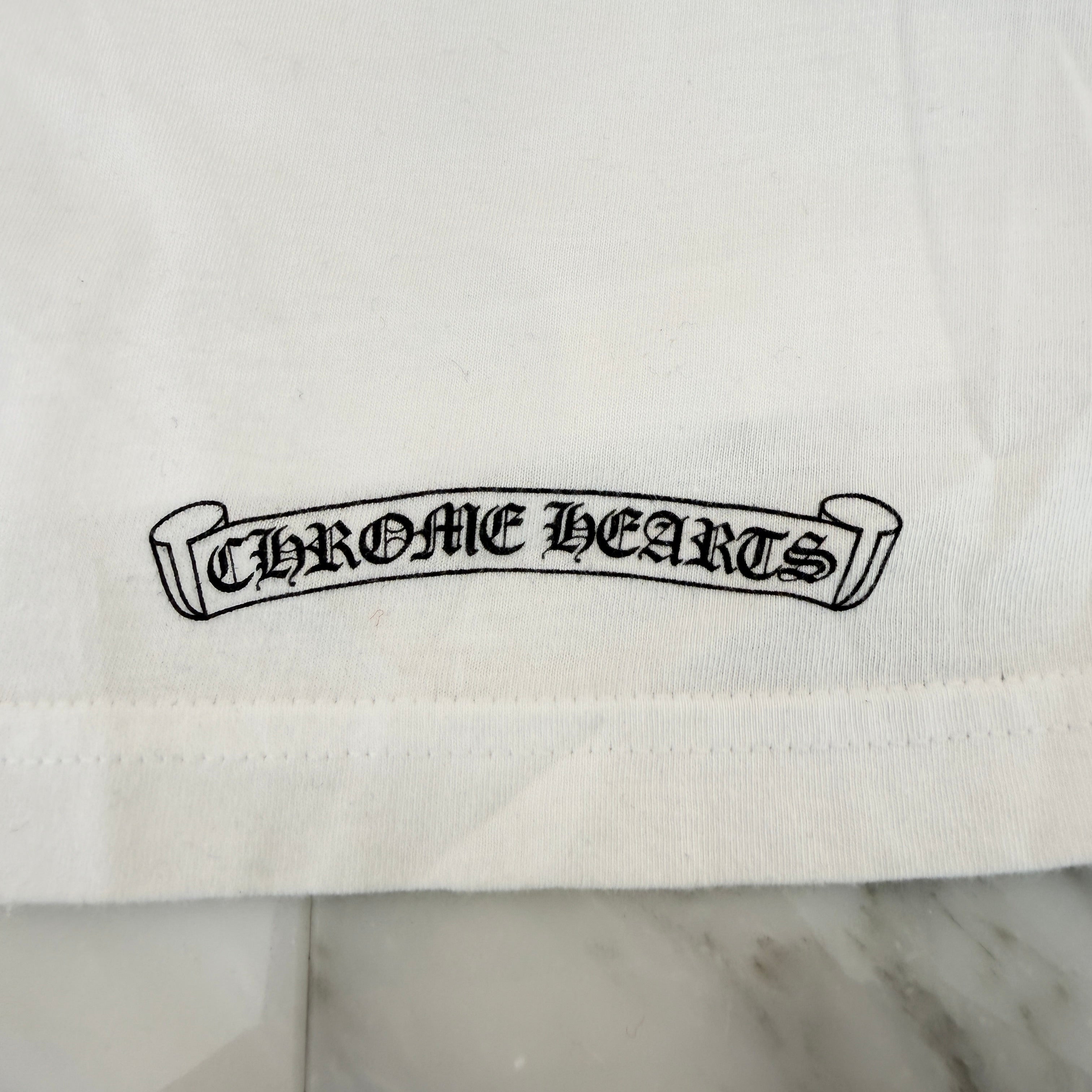 CHROME HEARTS Made In Hollywood Back Floral Cross Vertical Logo Long Sleeve Tee Size XL クロムハーツ メイドインハリウッド バックフローラルクロス ヴァーティカルロゴ ロングスリーブTシャツ サイズXL