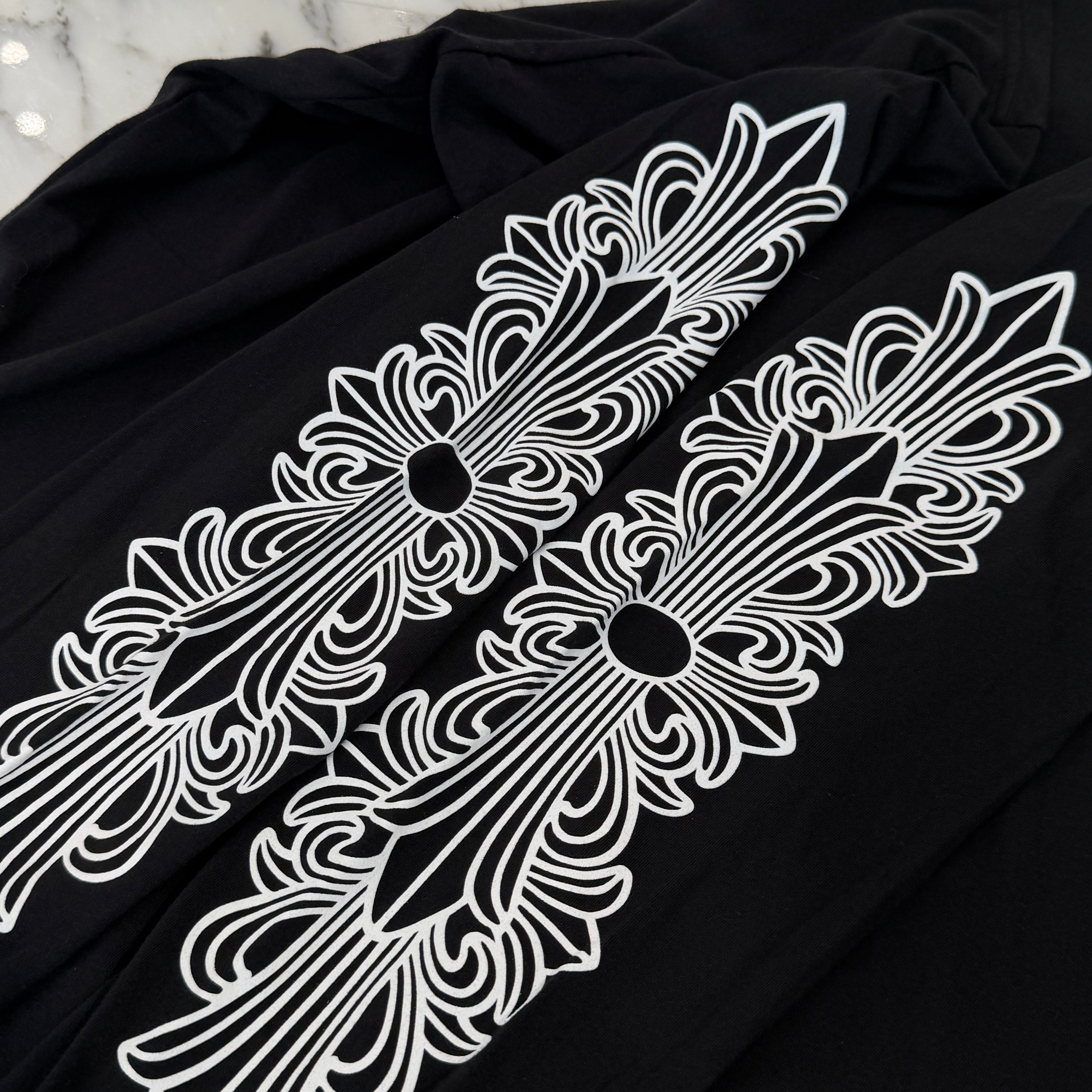 CHROME HEARTS London Limited Floral Cross Horseshoe Long Sleeve Tee XL クロムハーツ ロンドン限定 フローラルクロス ホースシュー ロングスリーブ Tシャツ サイズXL