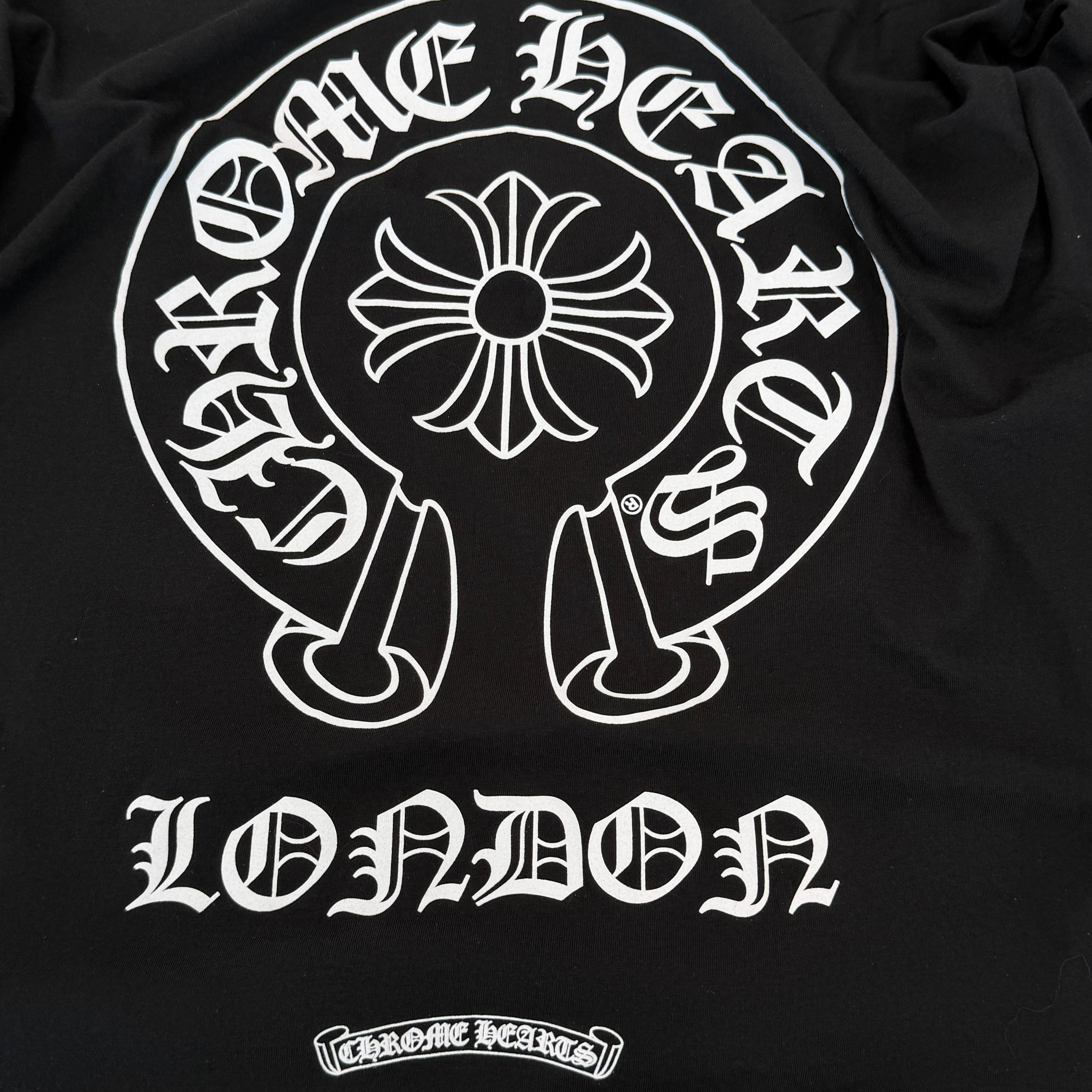CHROME HEARTS London Limited Floral Cross Horseshoe Long Sleeve Tee XL クロムハーツ ロンドン限定 フローラルクロス ホースシュー ロングスリーブ Tシャツ サイズXL