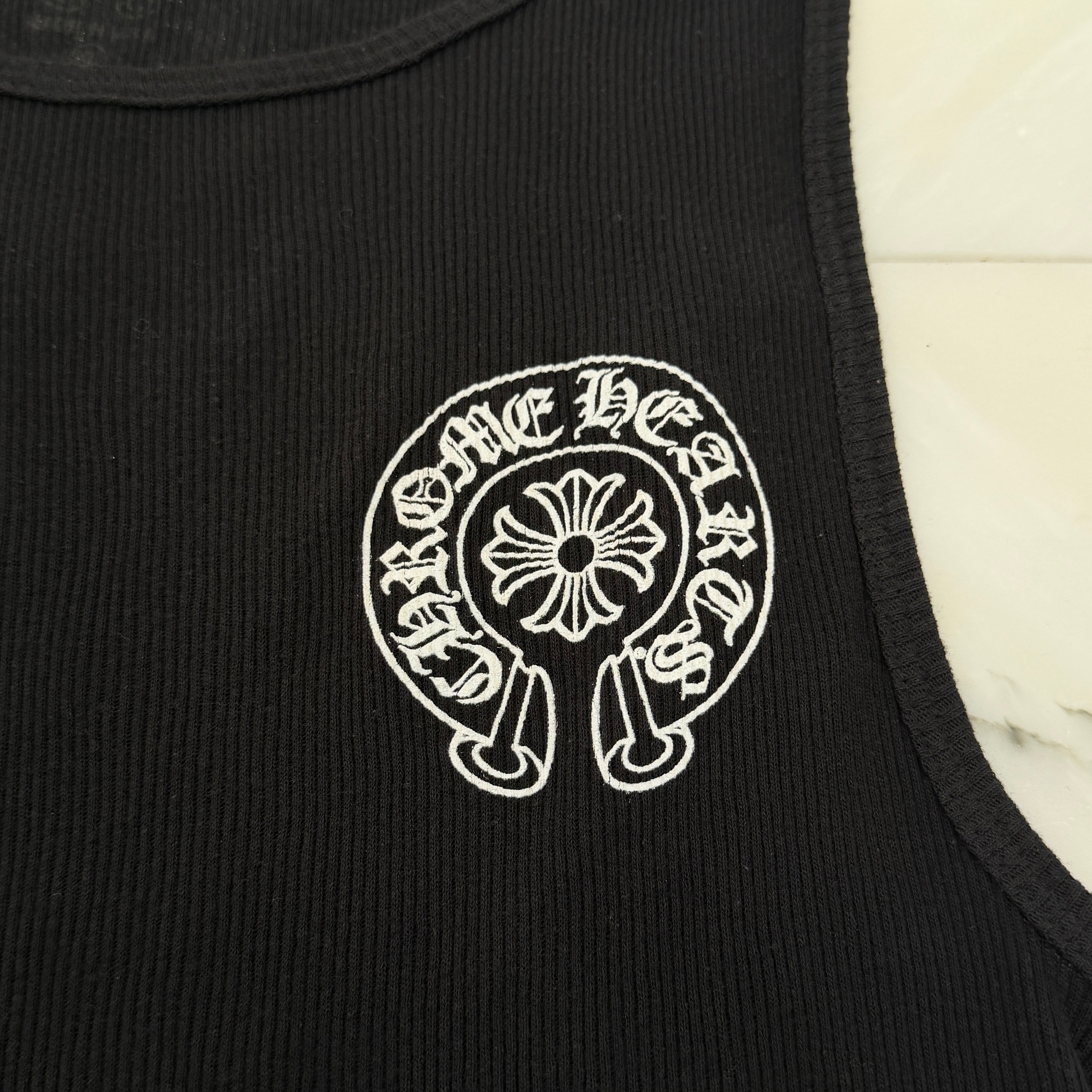 CHROME HEARTS Horseshoe Fuck You Rib Tank Top Size XL クロムハーツ ホースシュー ファックユー リブ タンクトップ サイズXL