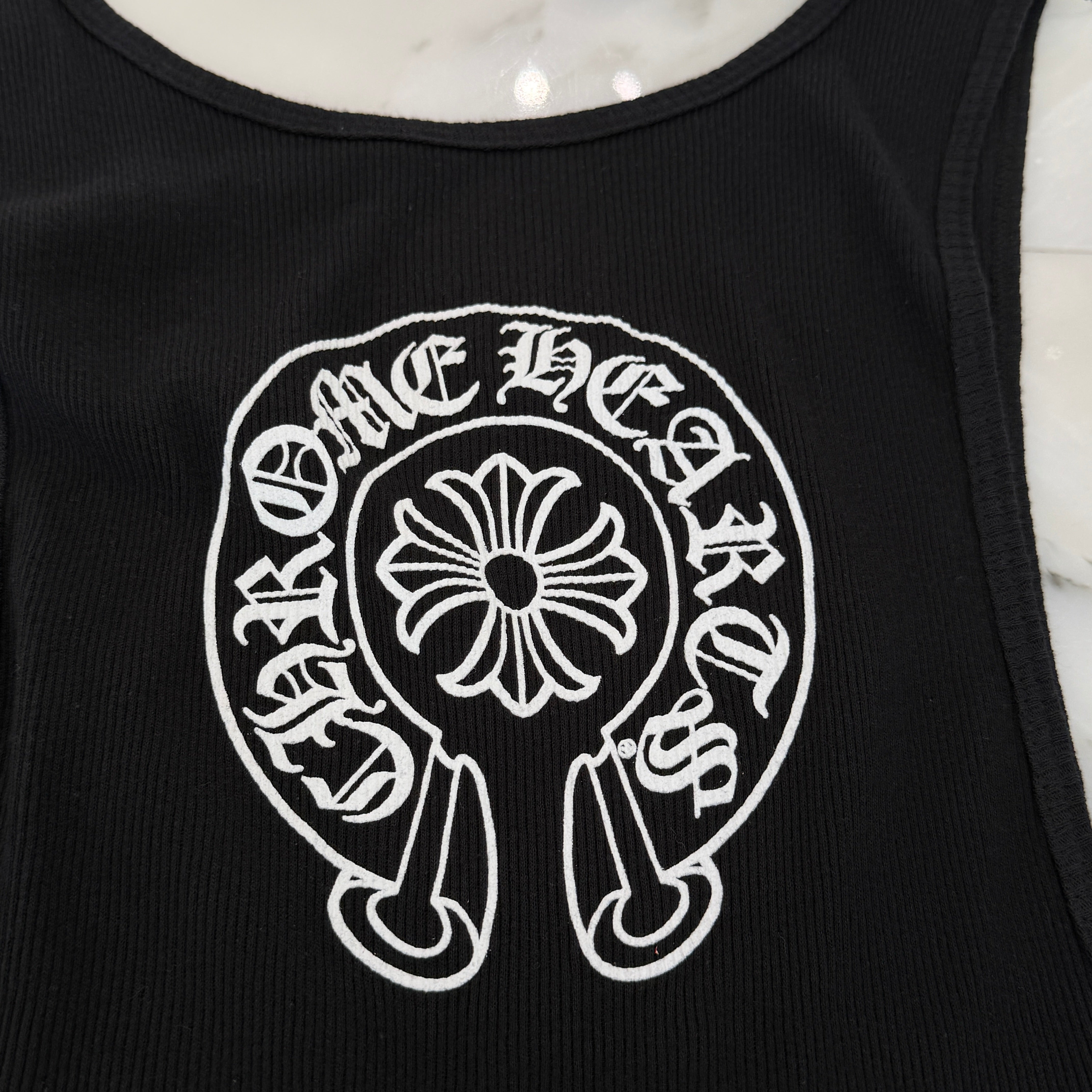 CHROME HEARTS Horseshoe Fuck You Rib Tank Top Size XL クロムハーツ ホースシュー ファックユー リブ タンクトップ サイズXL