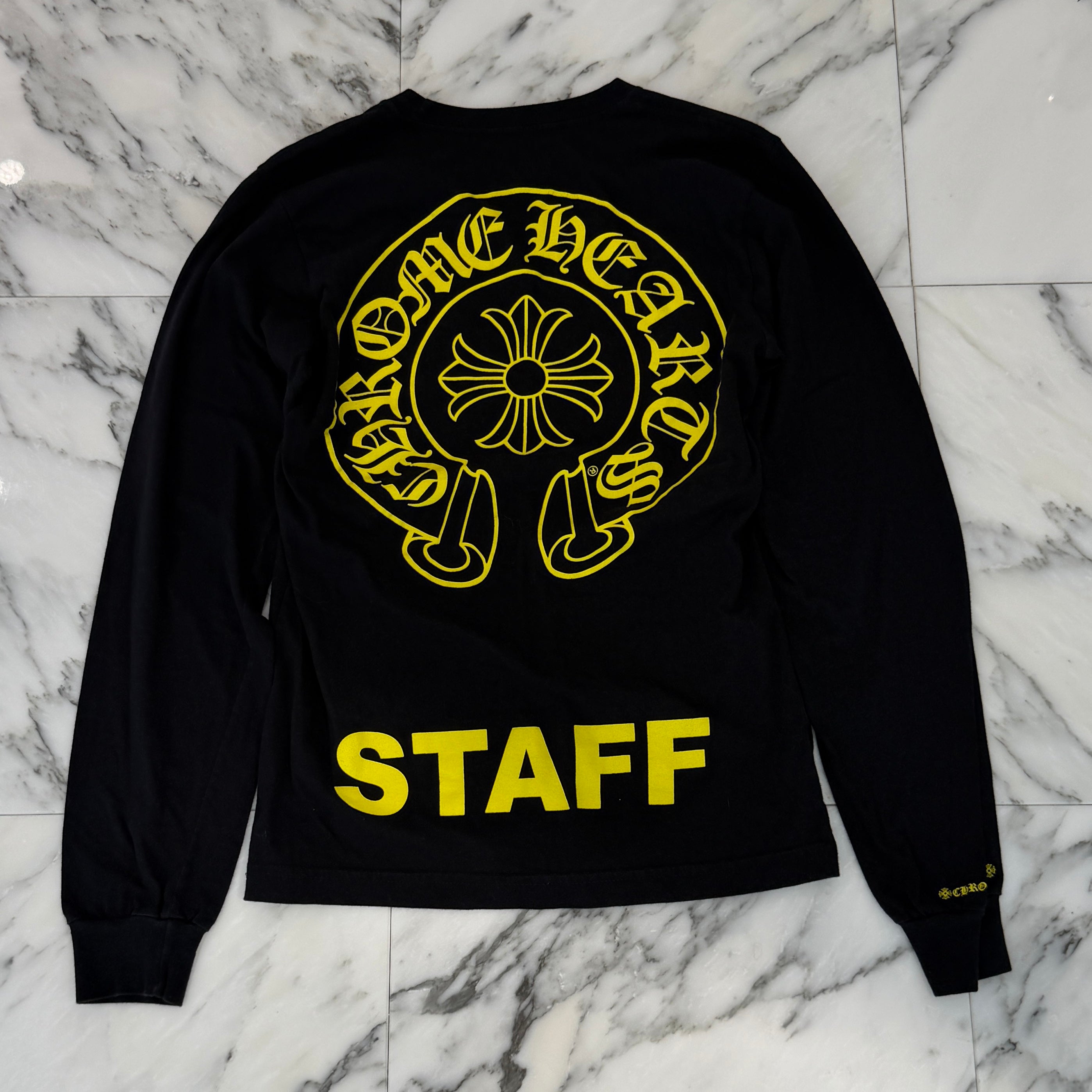 CHROME HEARTS STAFF Horseshoe Long Sleeve Tee Size S クロムハーツ スタッフ ホースシュー ロングスリーブTシャツ サイズS