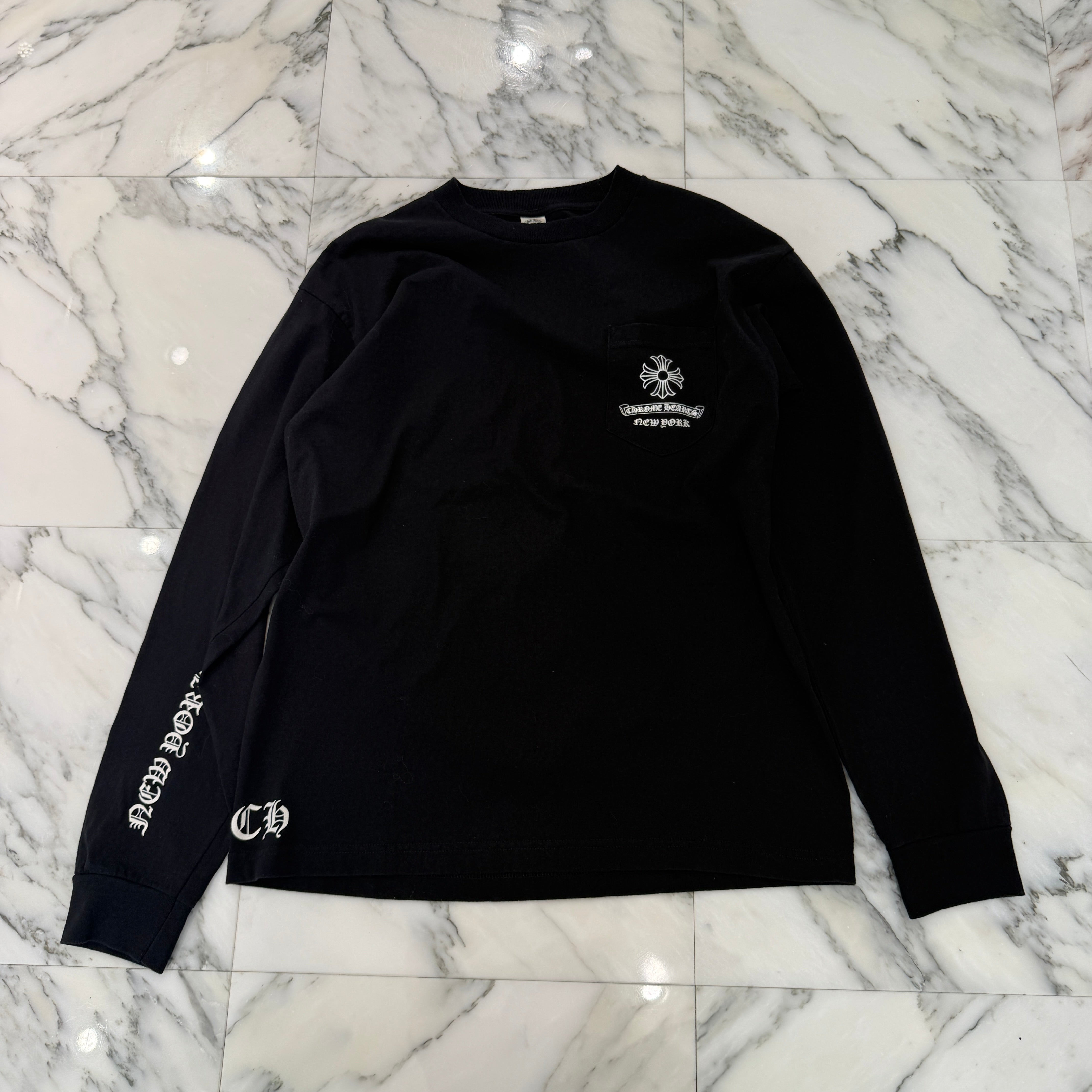 CHROME HEARTS NEW YORK Limited Back CH Plus Print Long Sleeve Tee Size L クロムハーツ ニューヨーク限定 バック CHプラス プリント ロングスリーブTシャツ サイズL